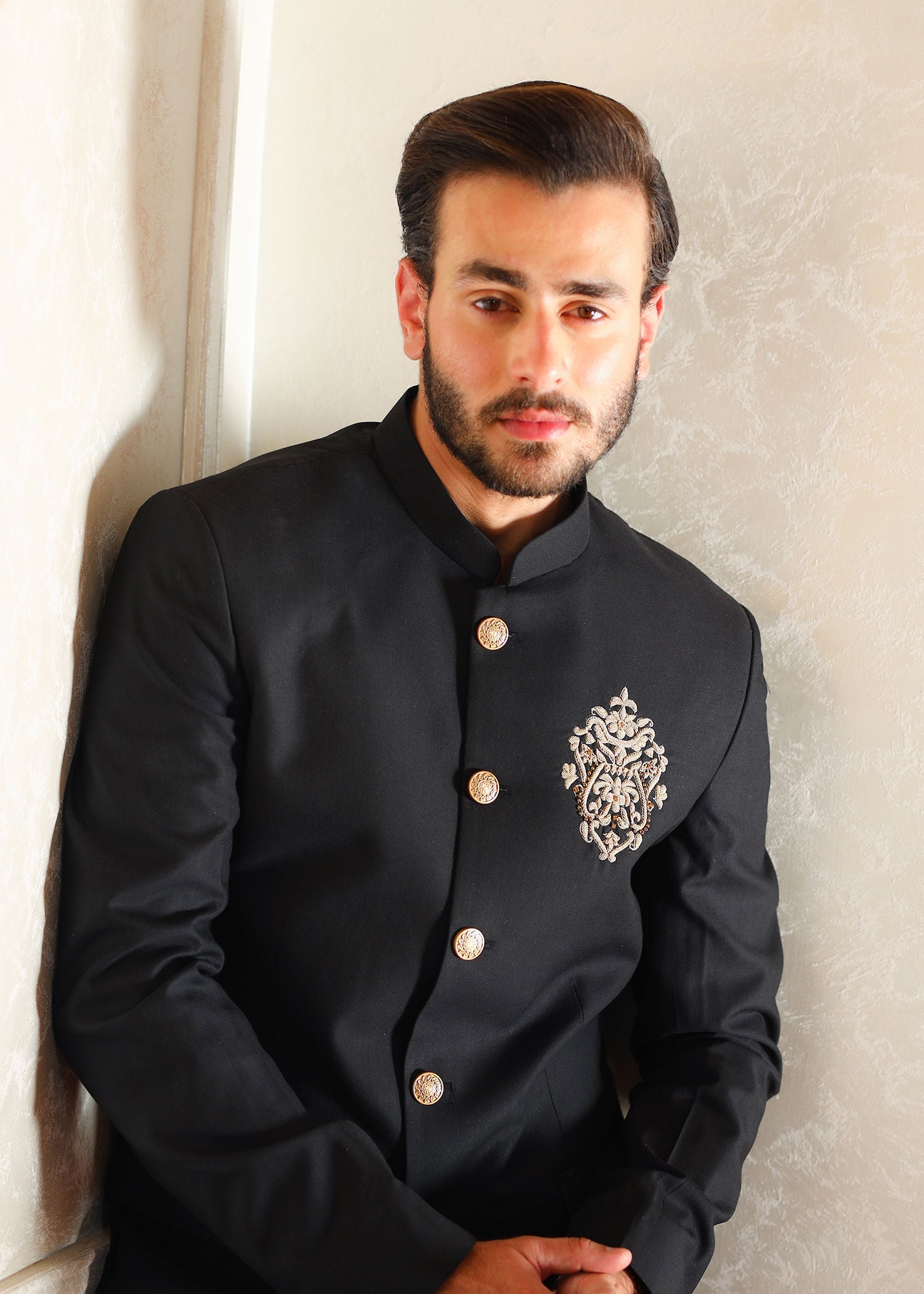 wool viscose Suits in Black