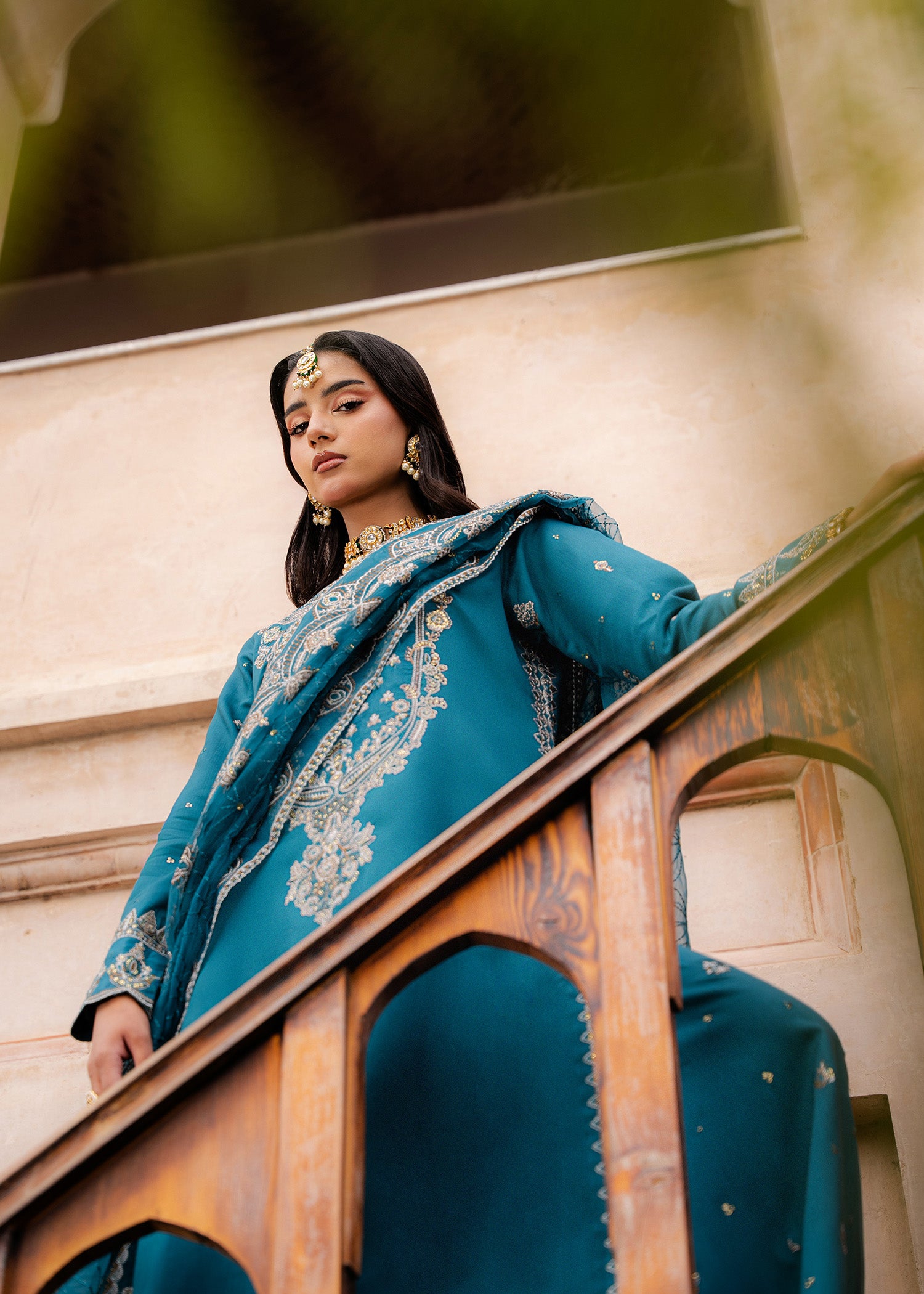viscose Sharara in Teal
