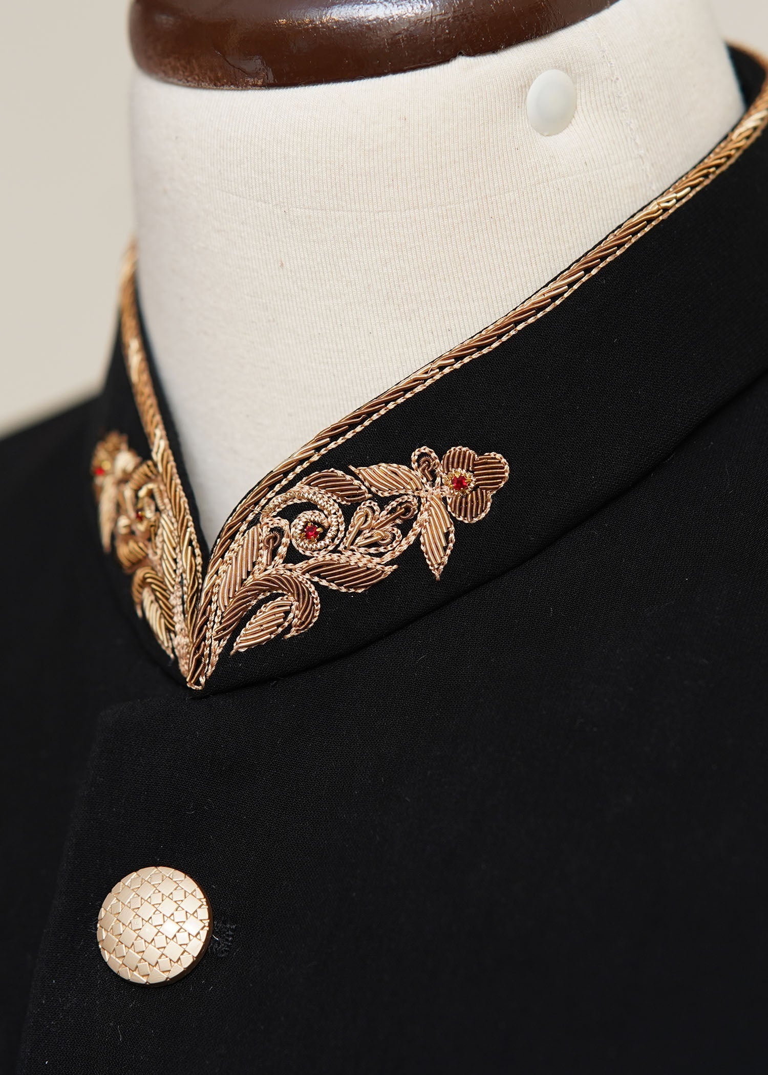 tropical Sherwani in Black