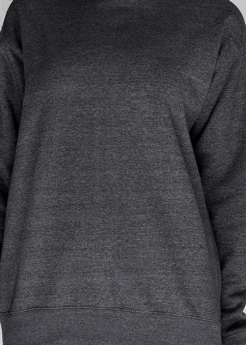 fleece Sweatshirt in Charcoal
