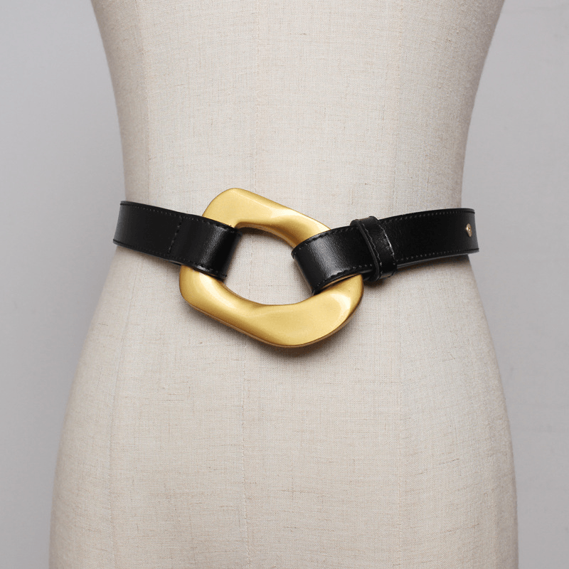Leather Belt Women'S All-Match Jeans Belt Simple Dress Belt