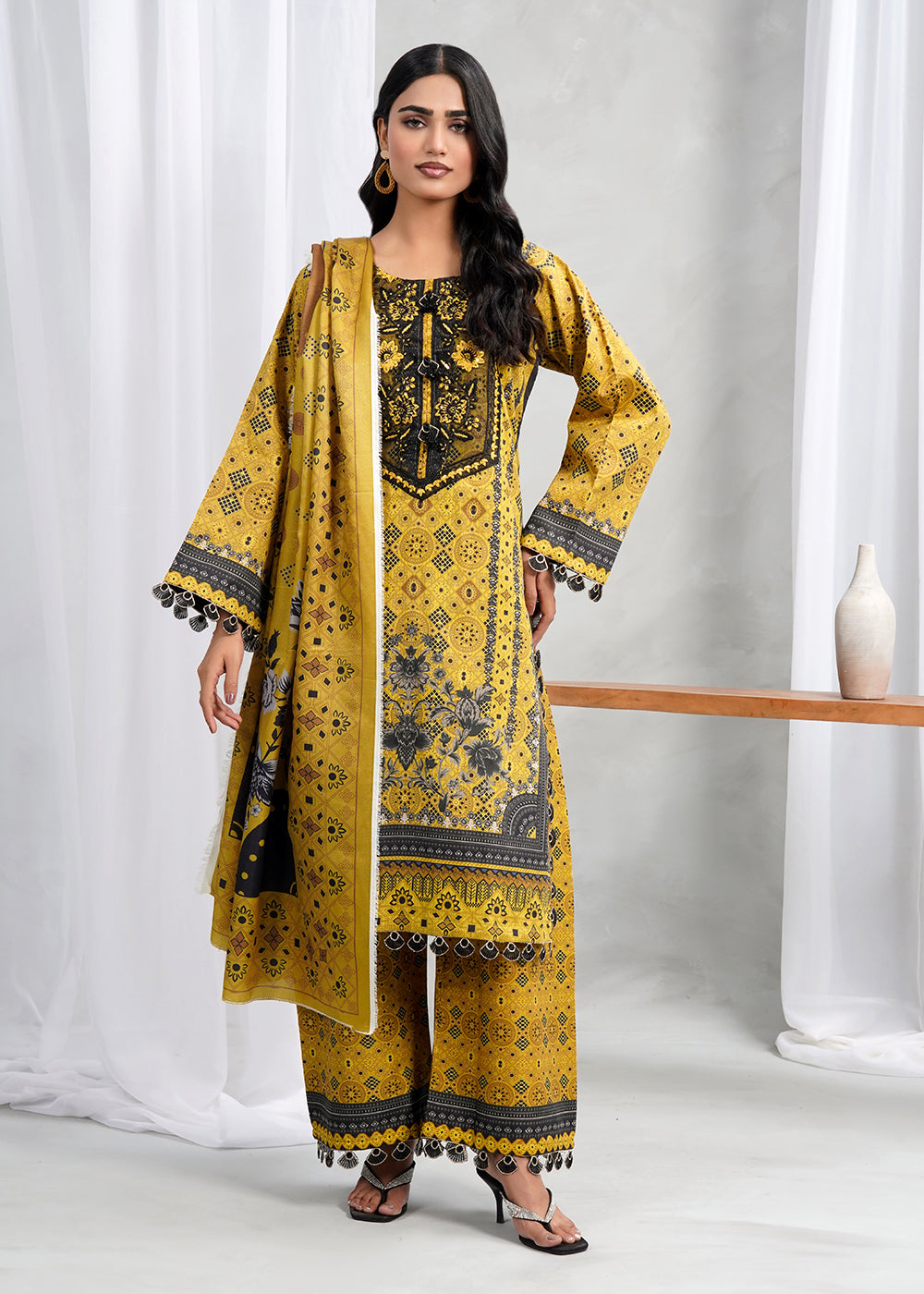 suiting Kurta Set in Mustard