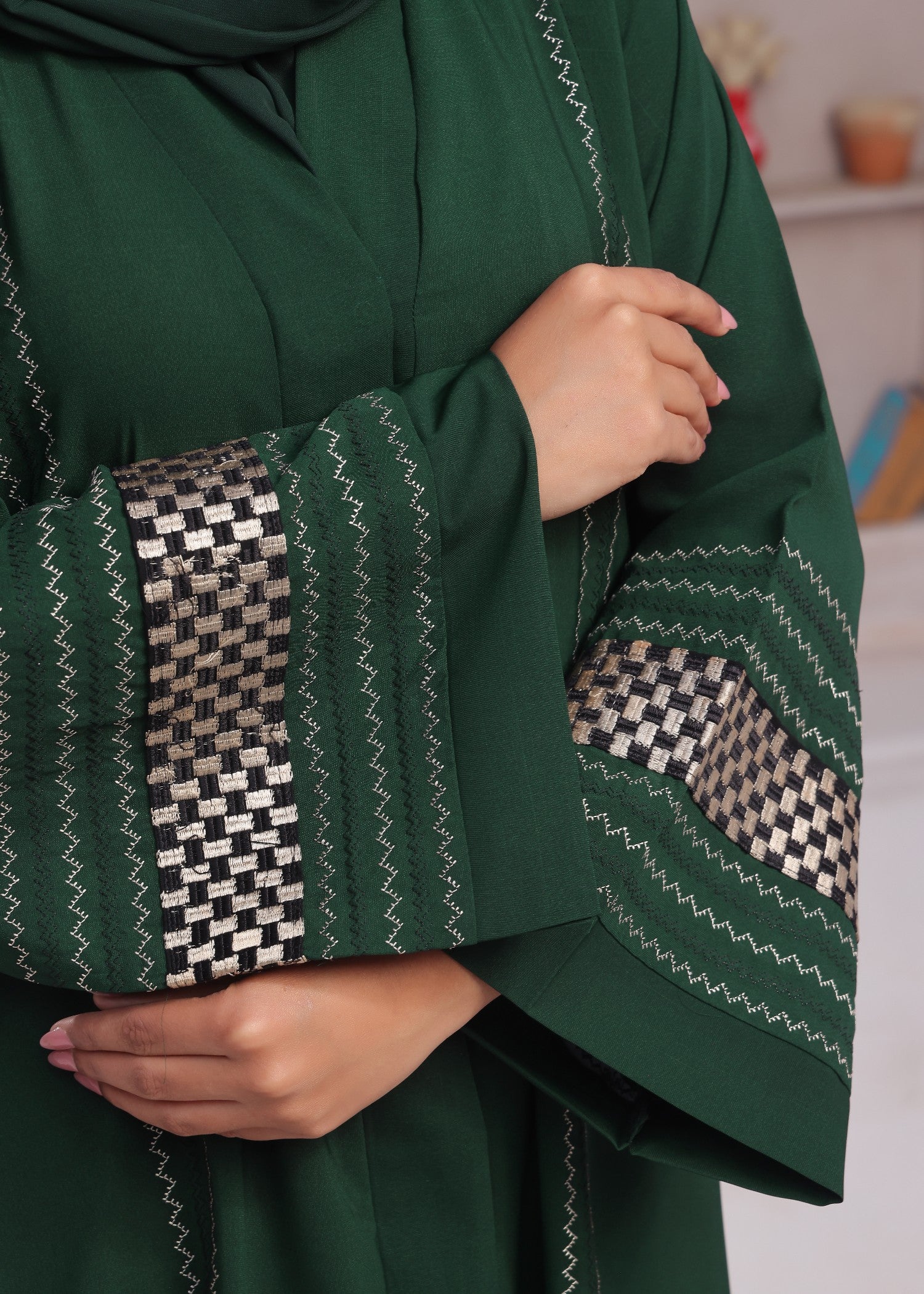 georgette Abaya in Green