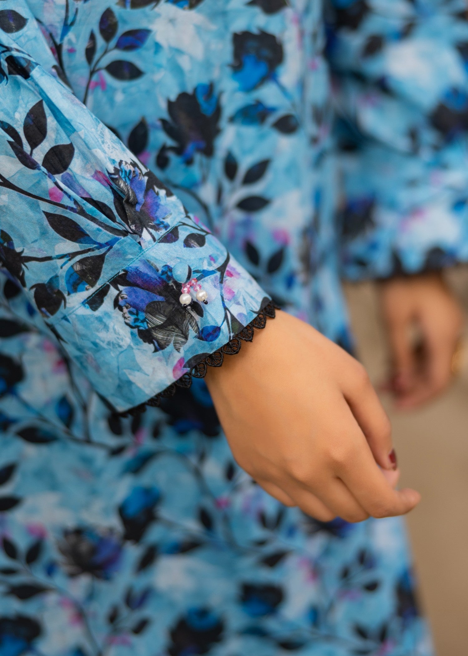 lawn Co Ord Sets in Sky blue, royal blue