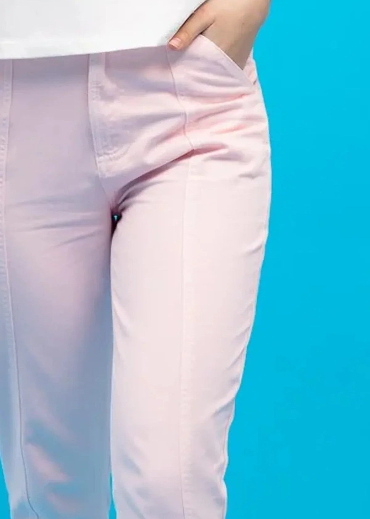 cotton Jeans in Light pink