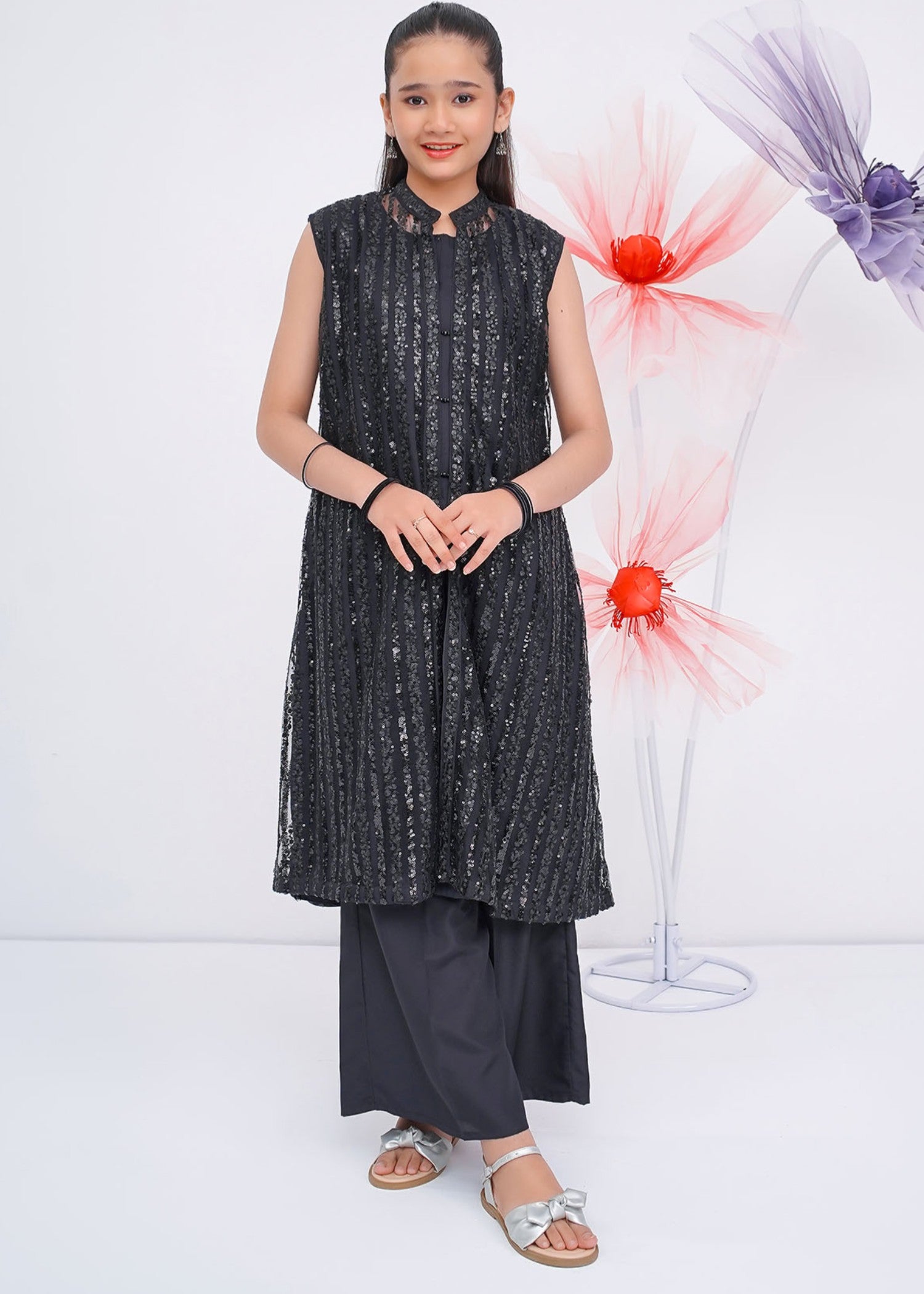 net Gown in Black