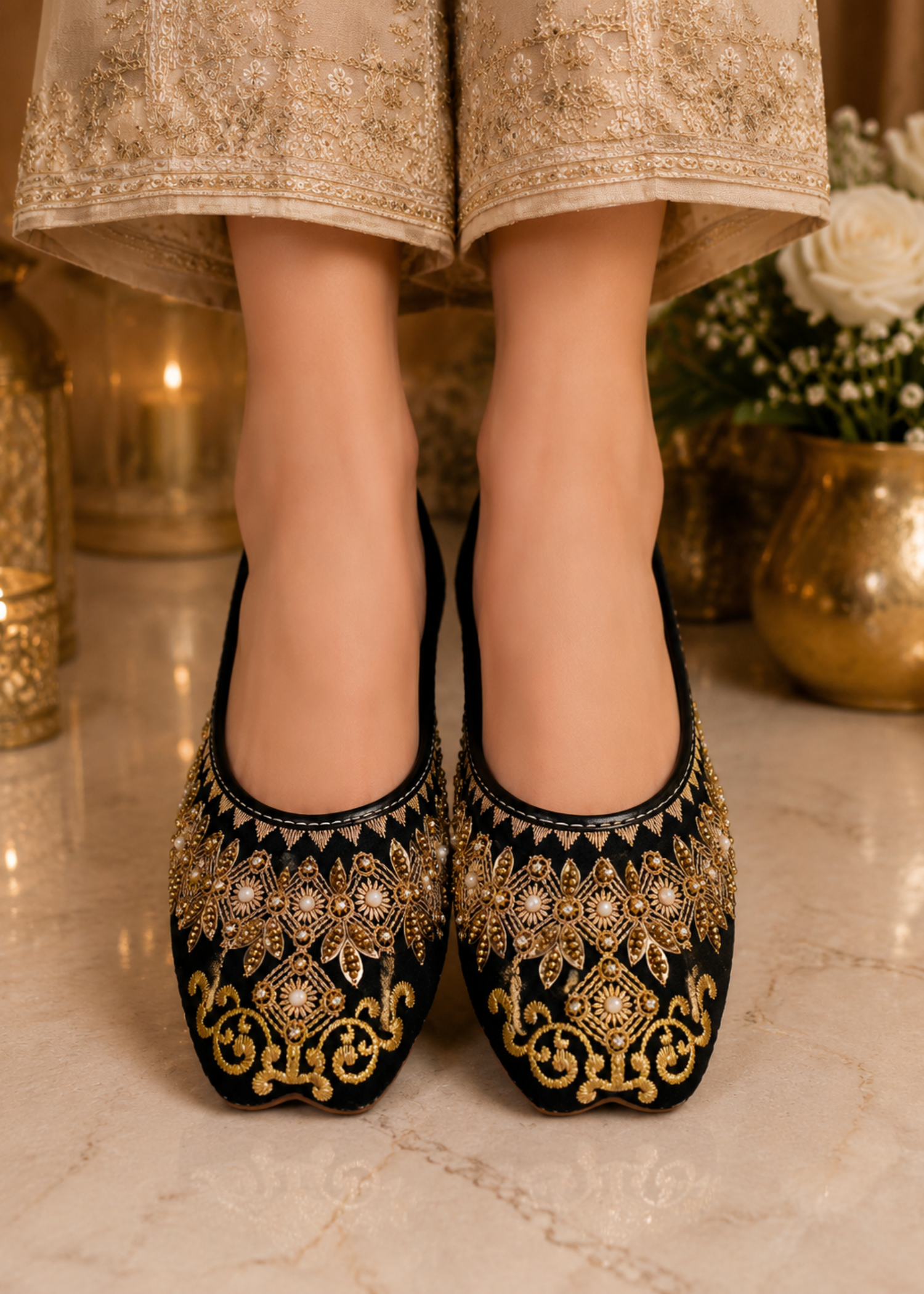 Khussa in Black by - High Quality Women Khussa TCG6760