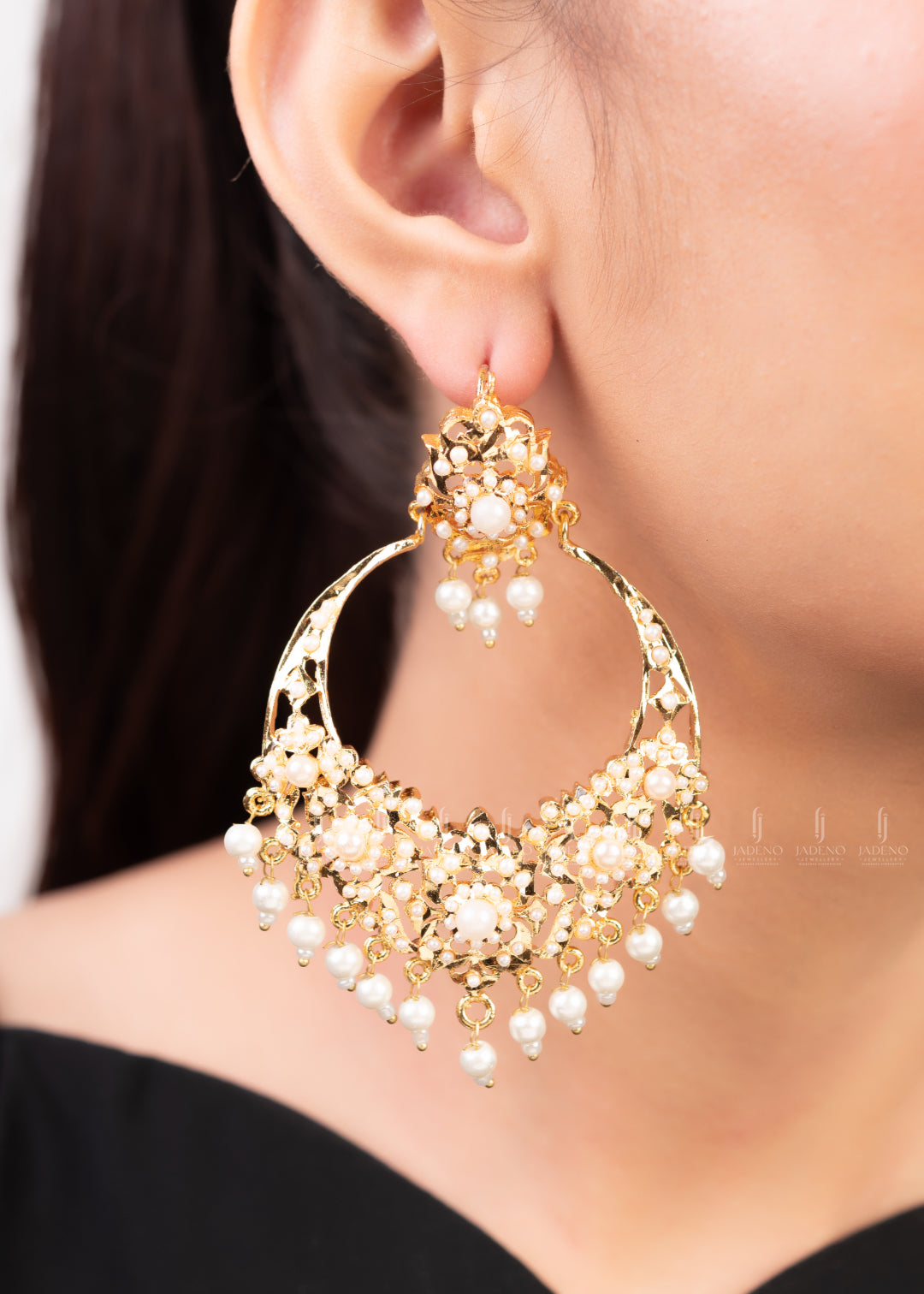 Earrings in Off-white Color by - Trendy Women Earrings SHM7867