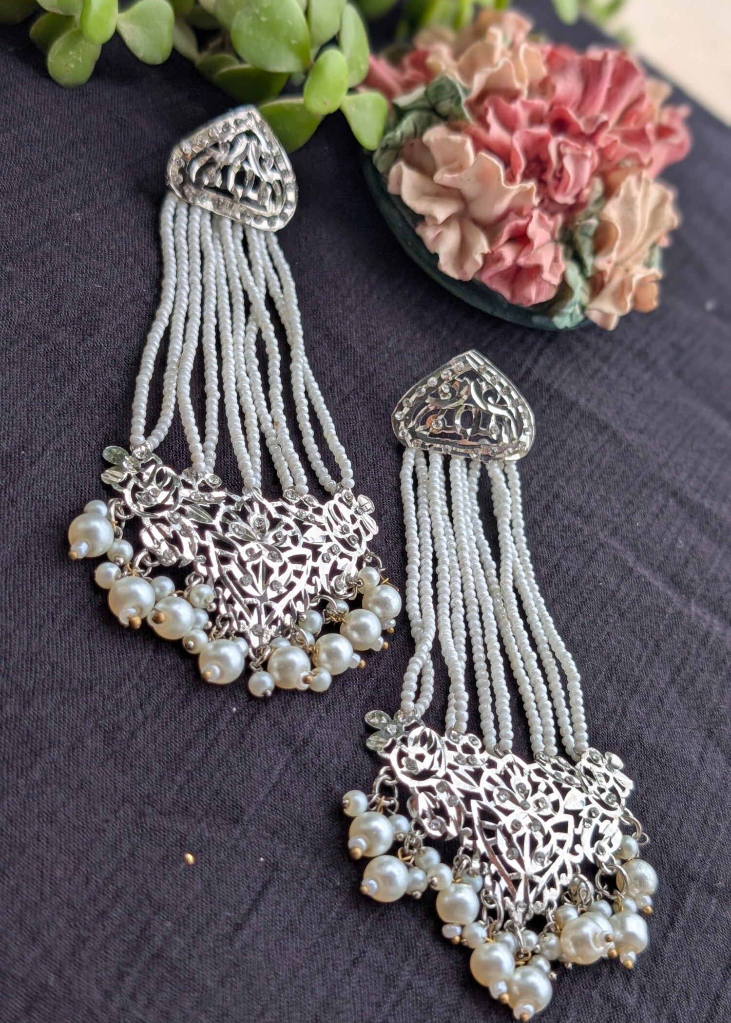 Earrings in Silver Color by - Trendy Women Earrings JCE1077