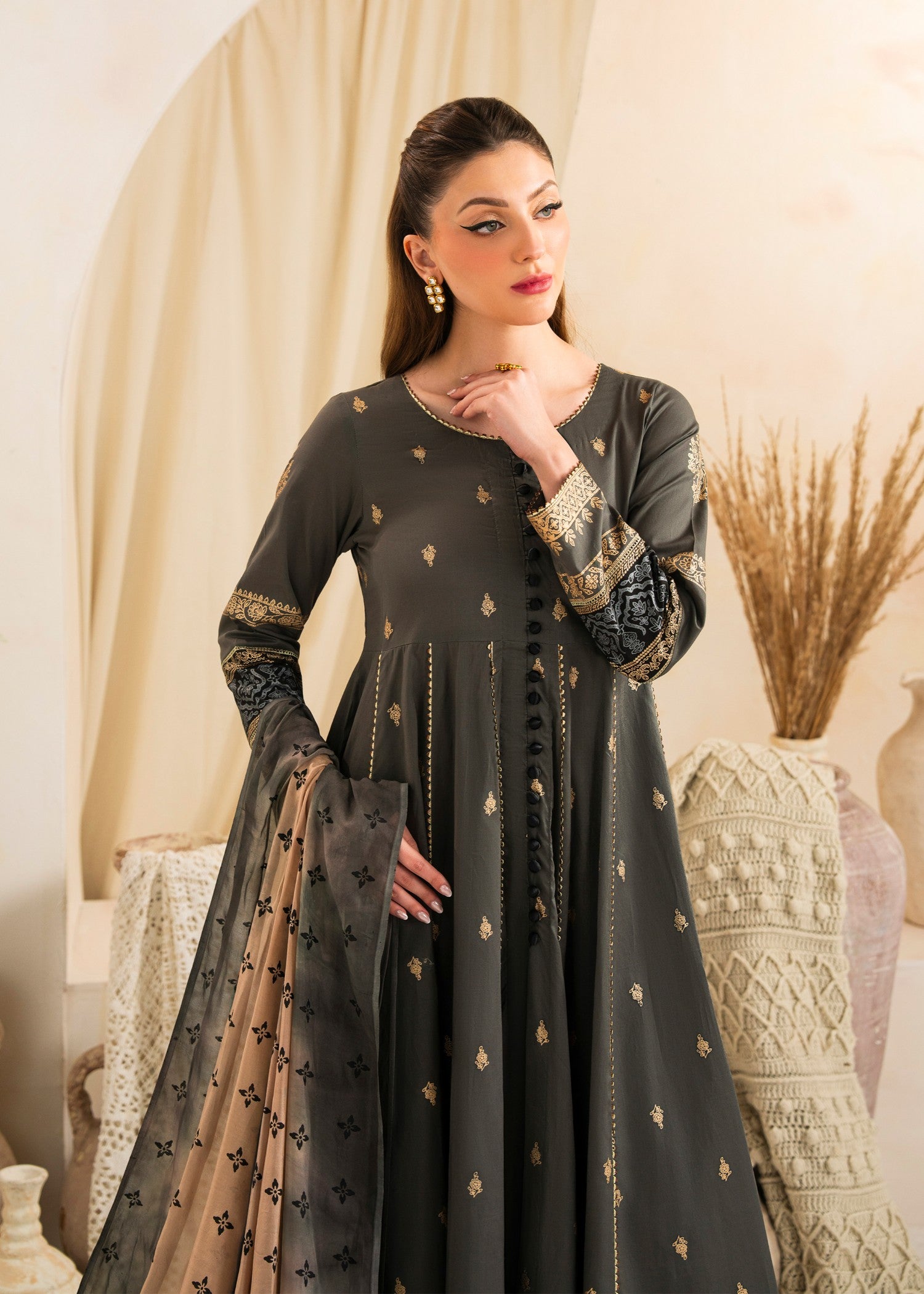 cotton Maxi in Graphite