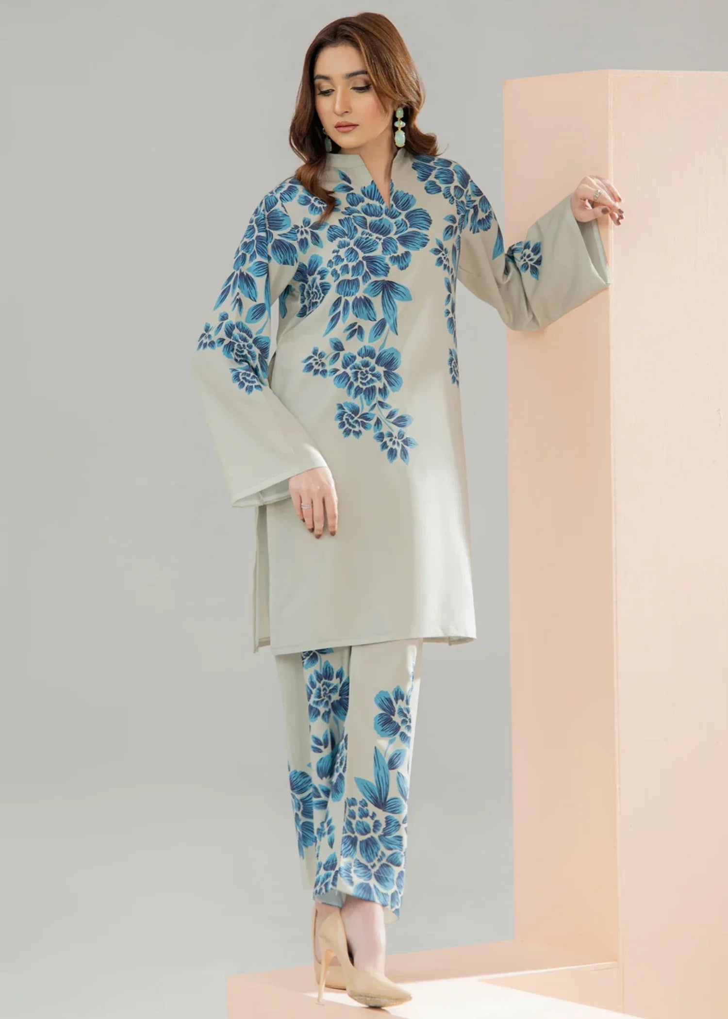 crepe Co ord Sets in Ivory