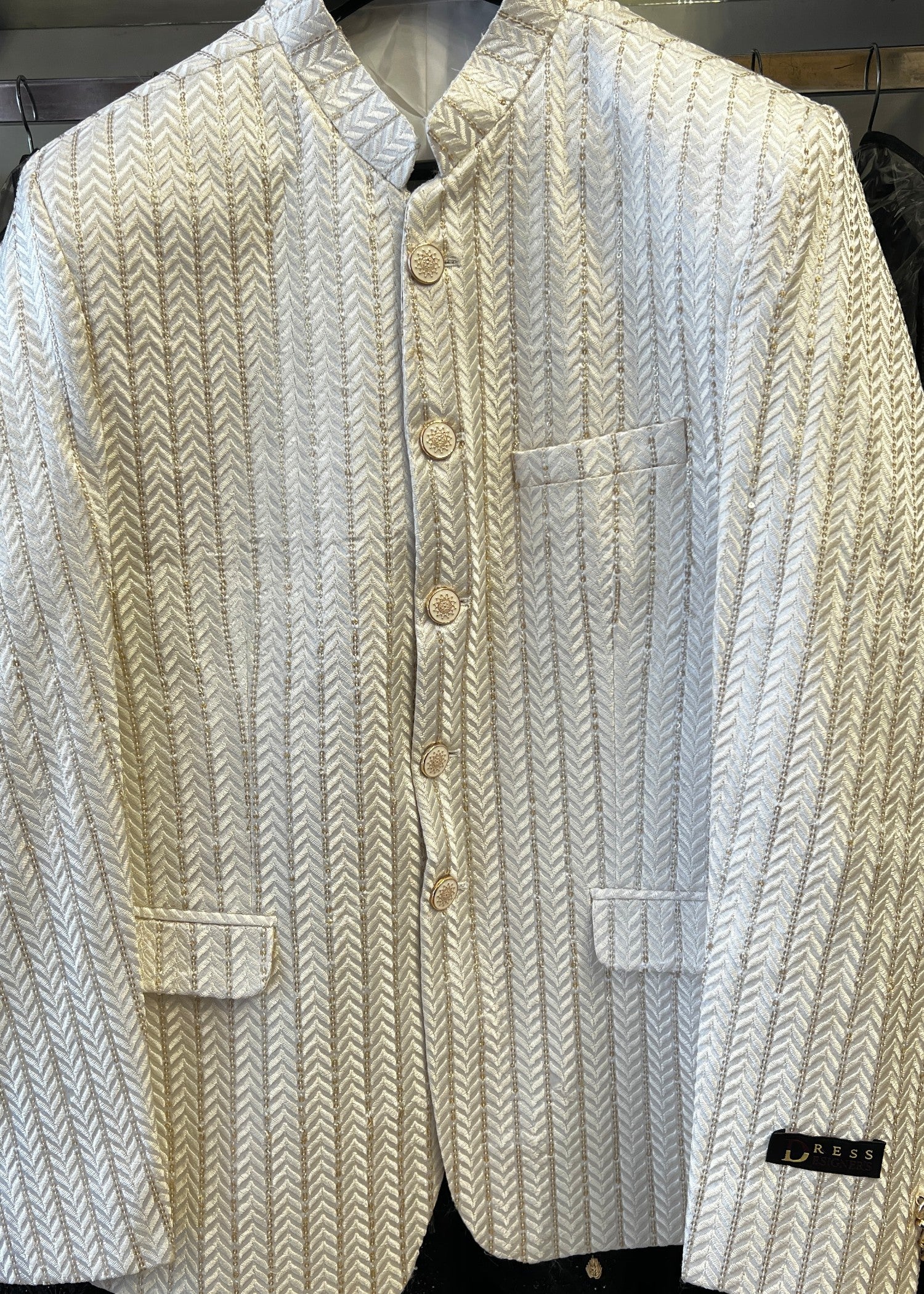 silk Prince Coat in White, ivory