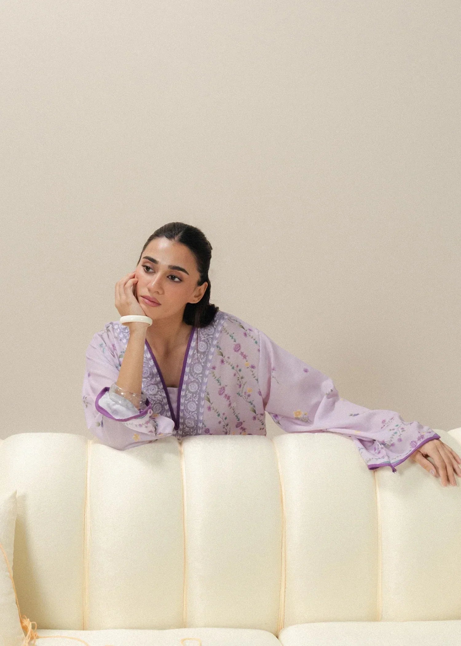 lawn Kurti in Heather