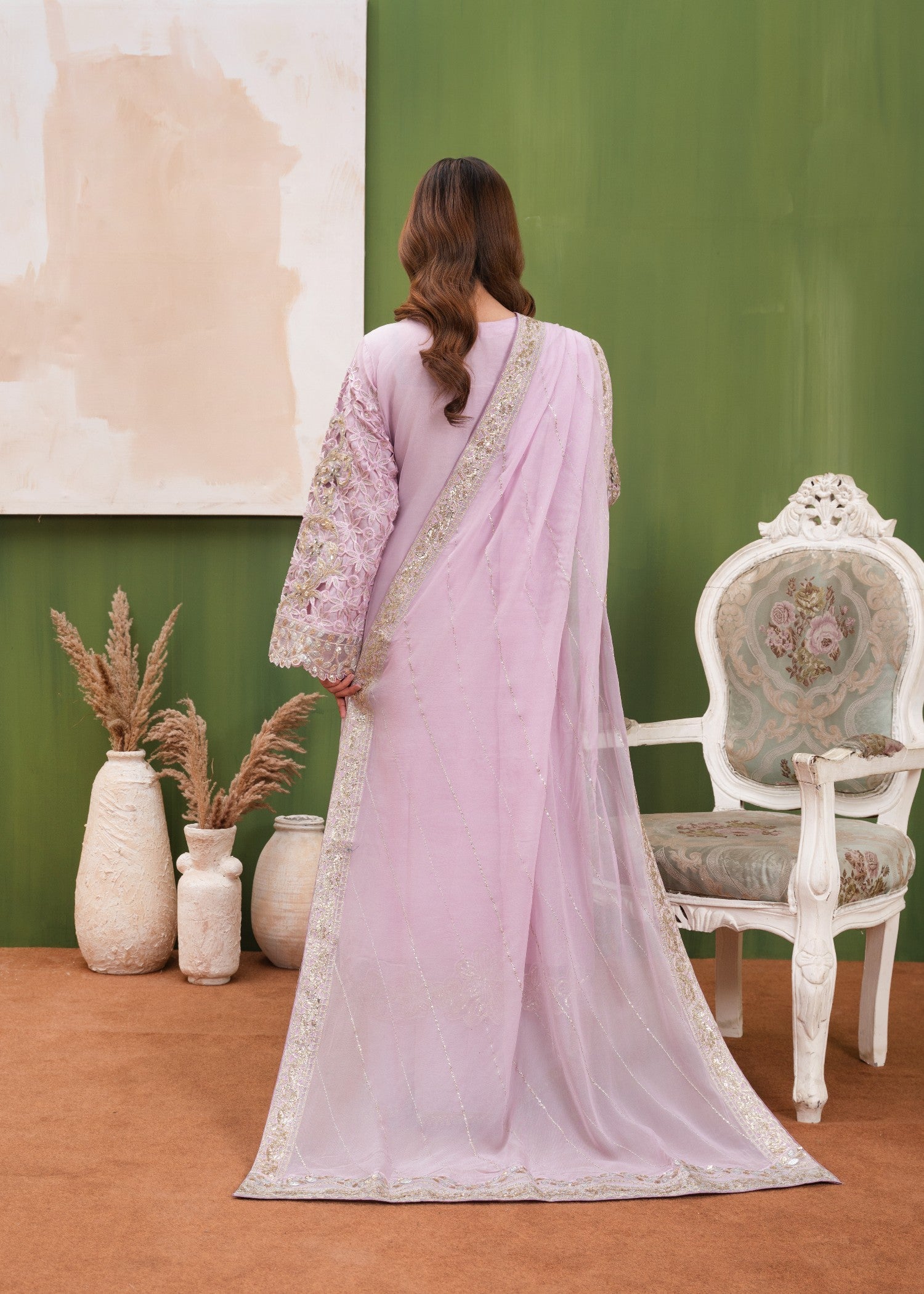 organza Sharara in Pink