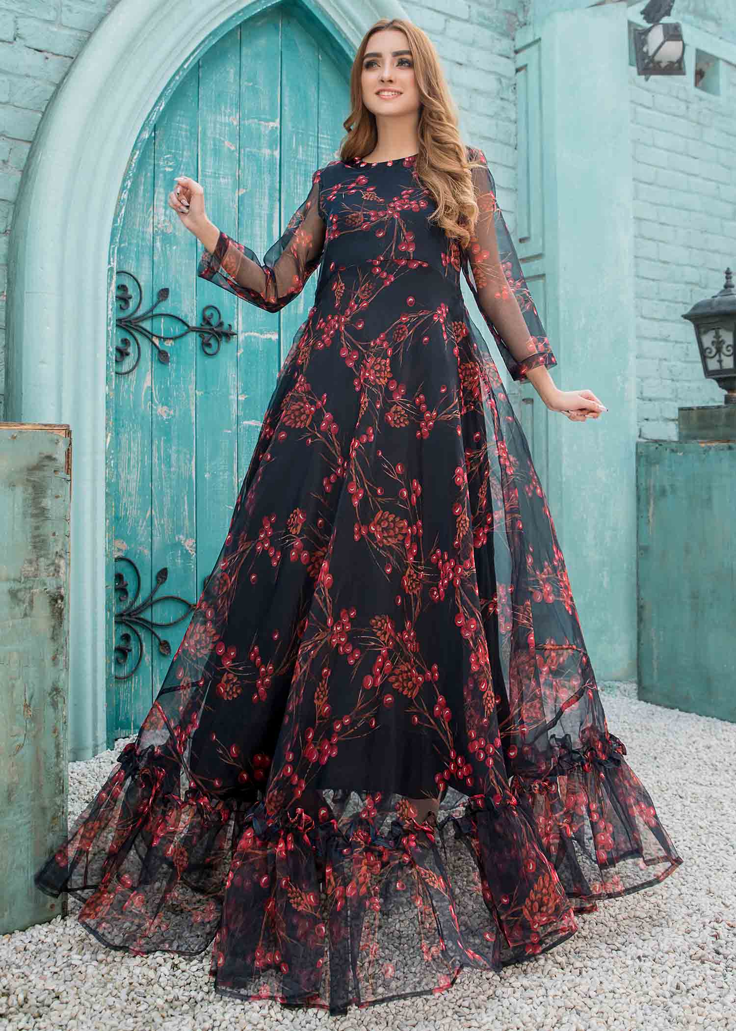 silk Dress in Black