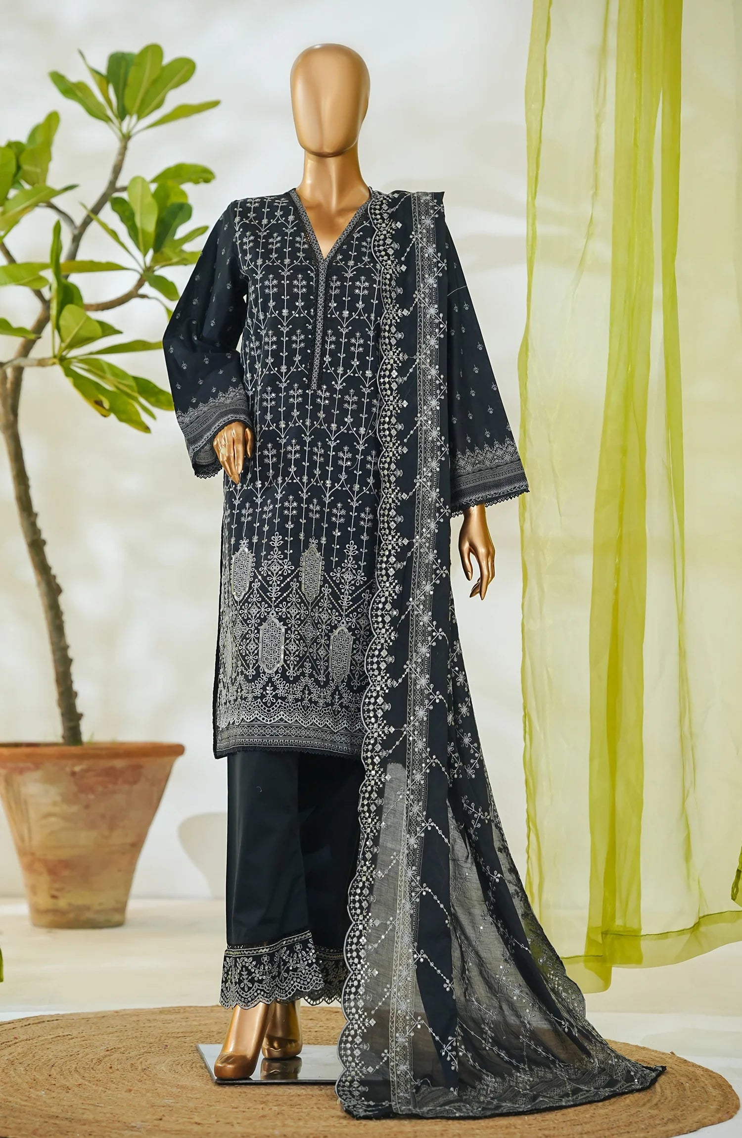 RTW White & White Embroidered Lawn – 3