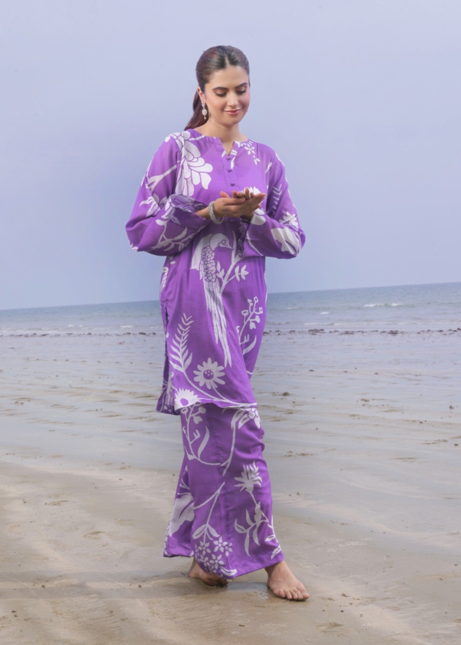 lawn Co Ord Sets in Purple