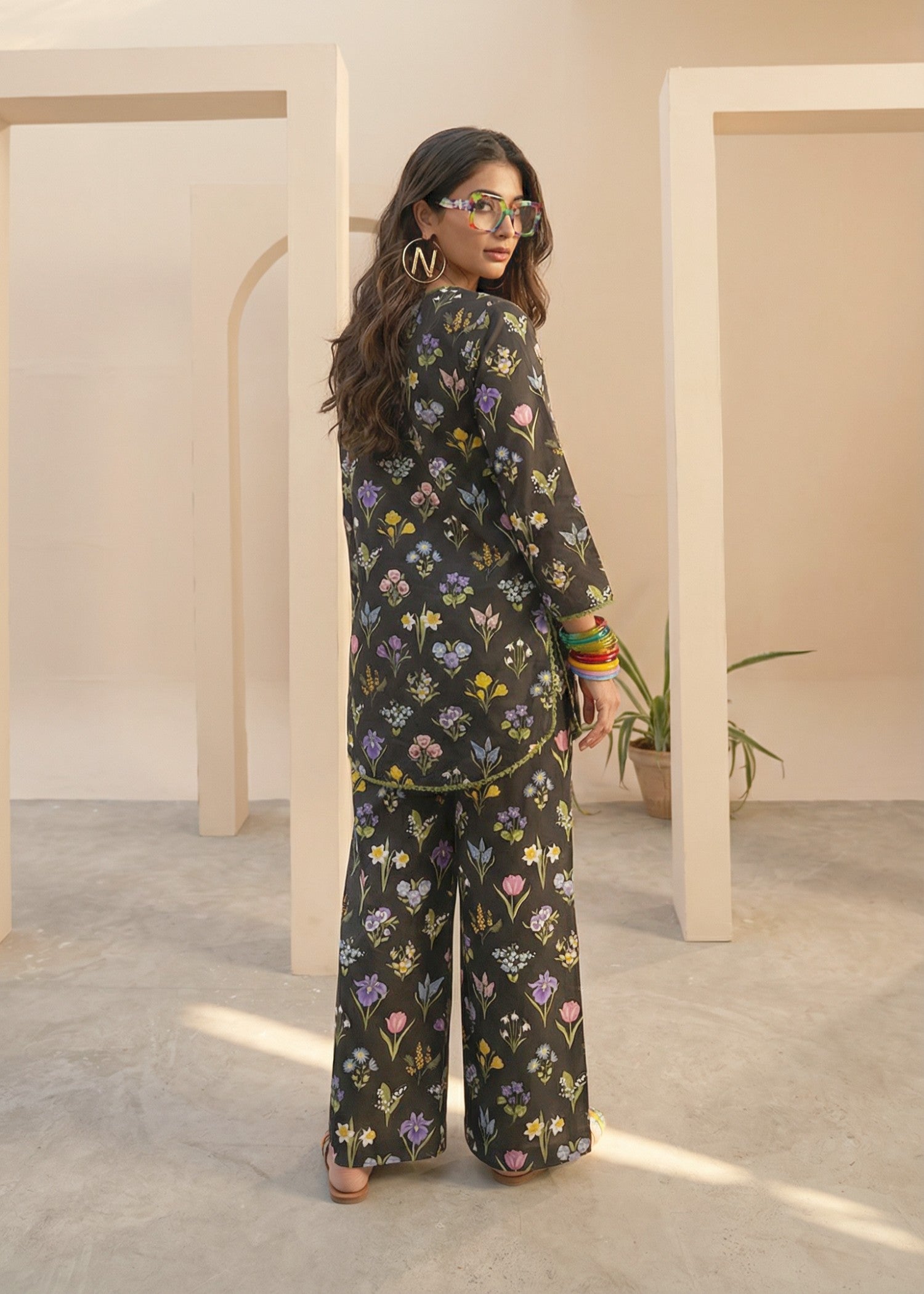poly silk Co Ord Sets in Green