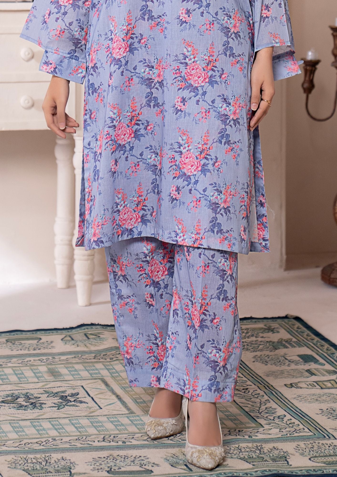 lawn Co Ord Sets in Purple ash