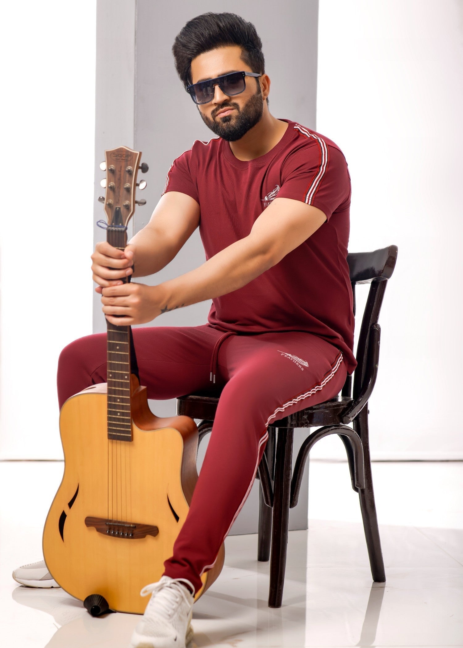 terry Tracksuit in Cherry red
