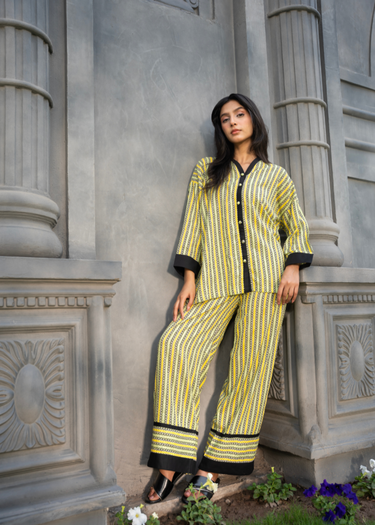 lawn Co ord Sets in Lemon
