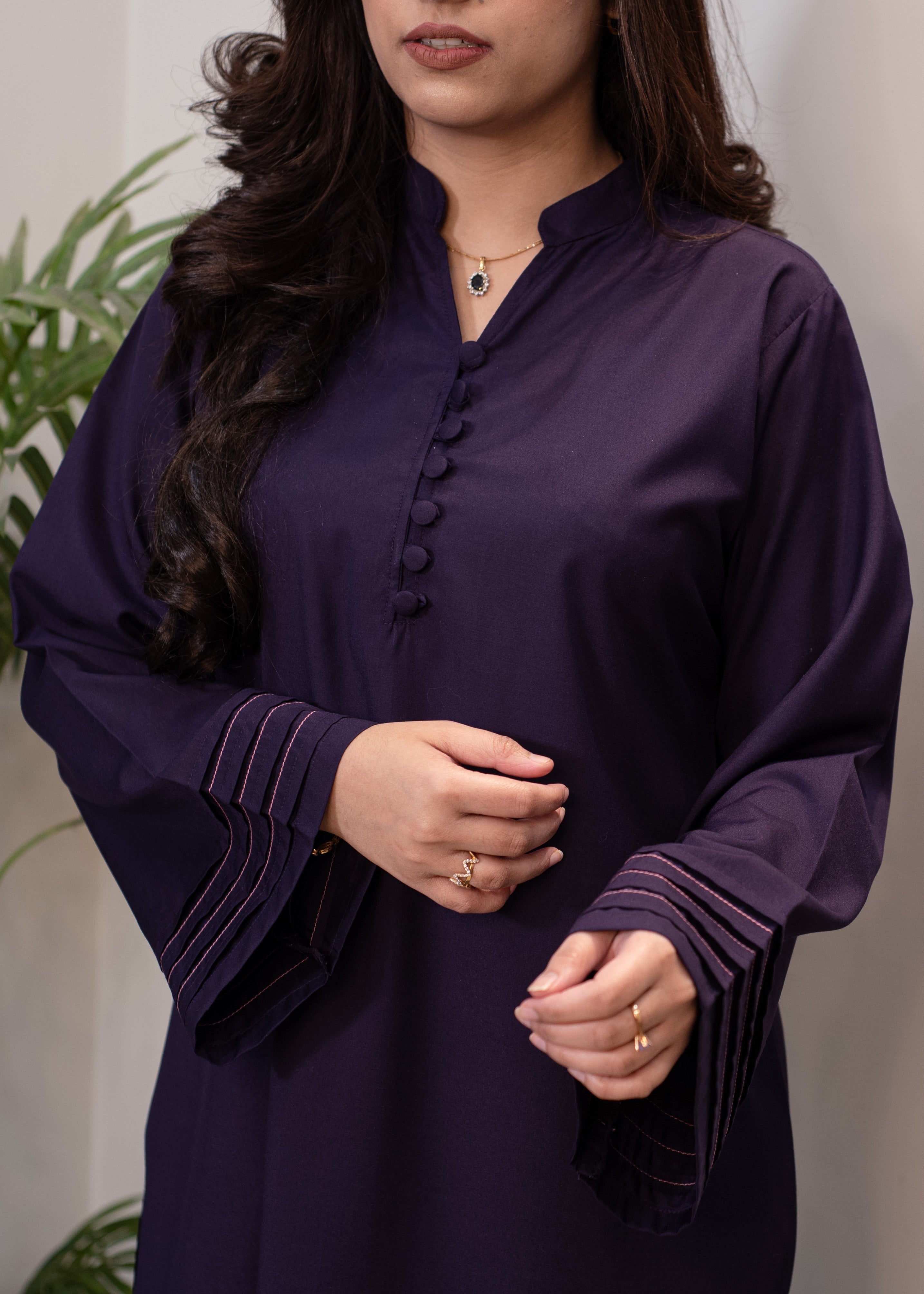 wash & wear Kurta Set in Purple