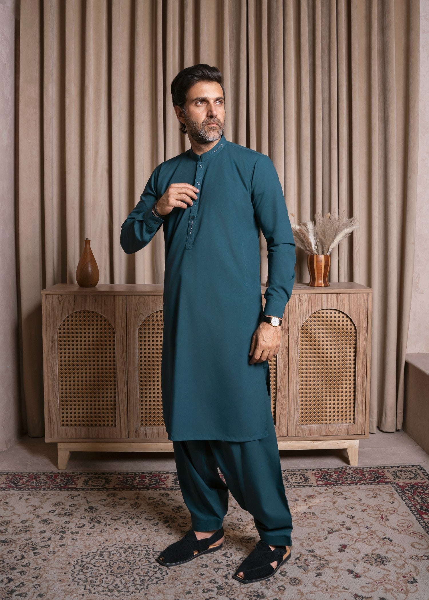 wash & wear Shalwar Kameez in Teal