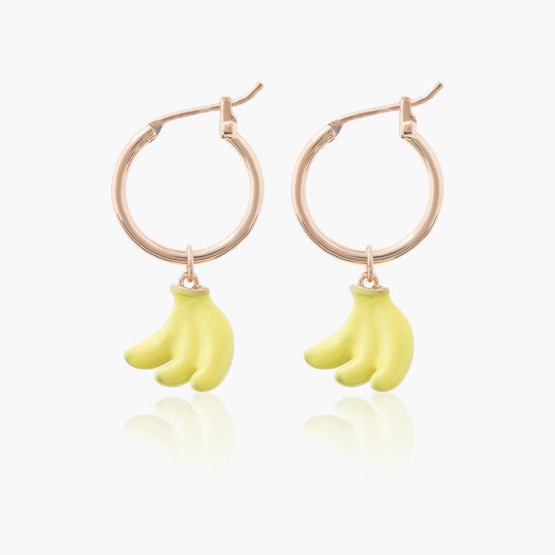 Fruit Banana Earrings S925 Silver Post