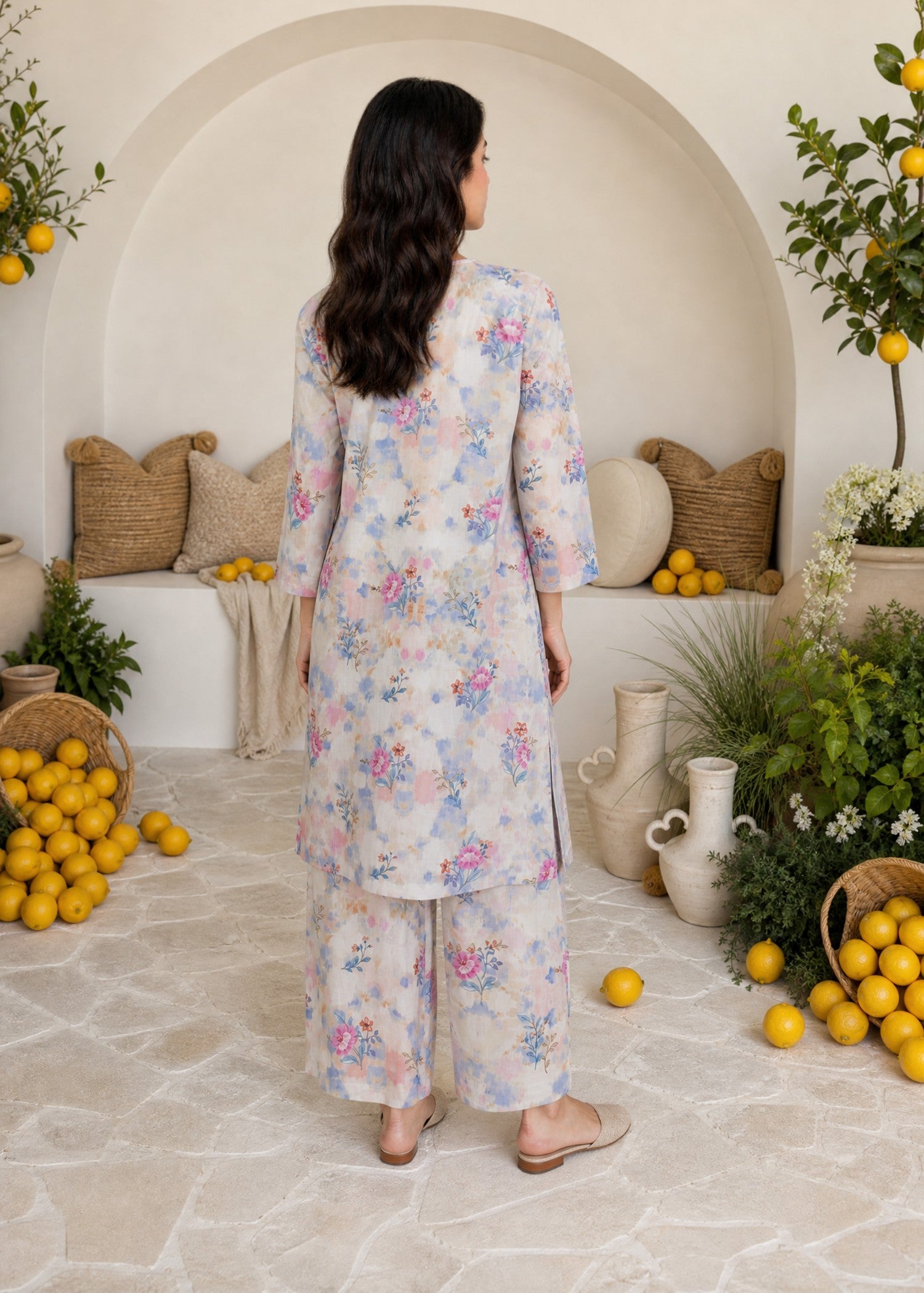 lawn Co Ord Sets in Ivory
