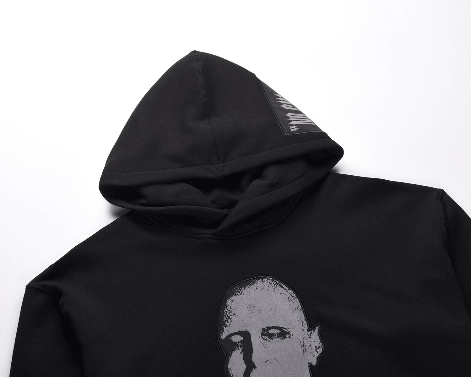Portrait Print Loose Hooded Sweatshirt