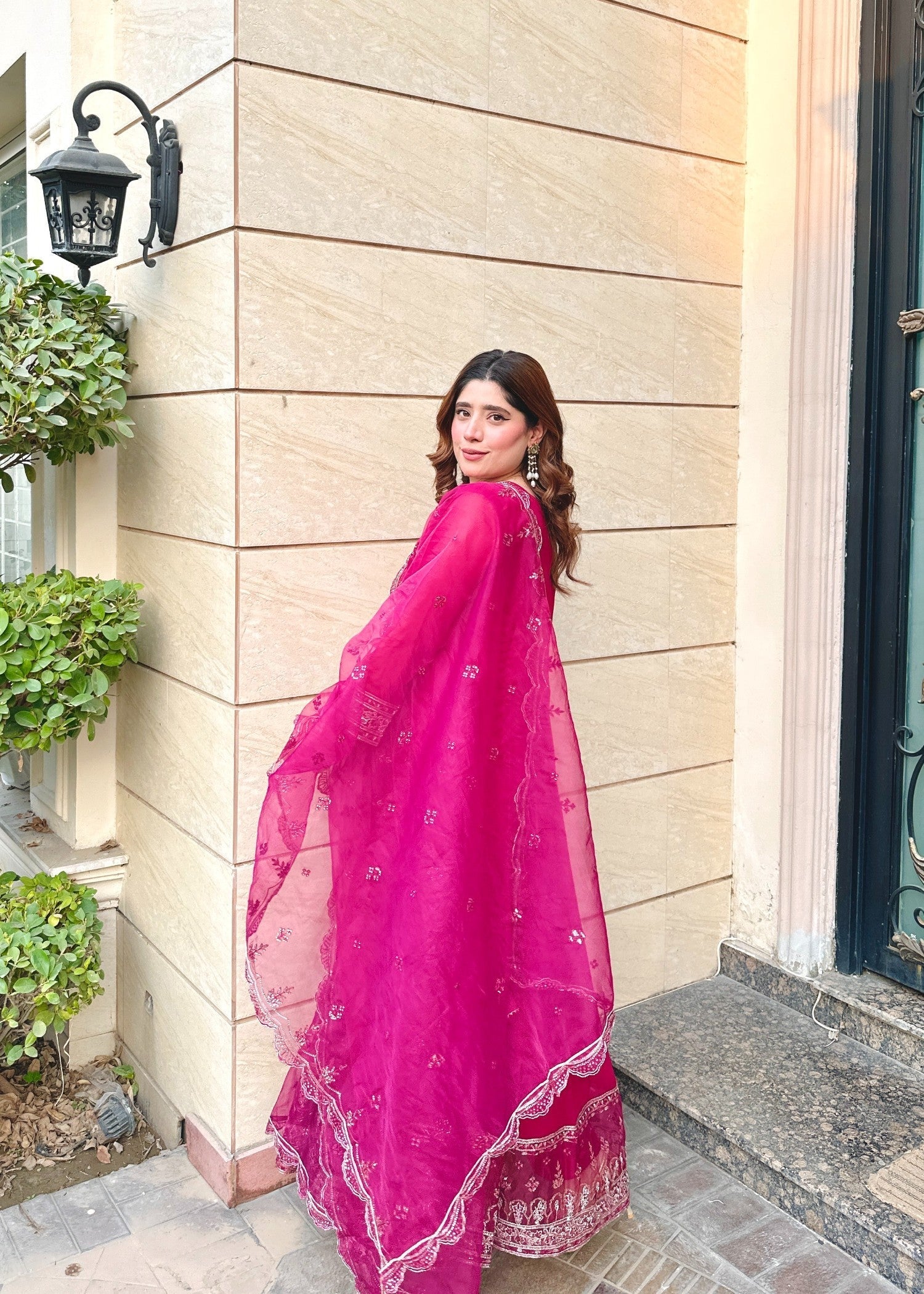 chiffon Maxi in Magenta