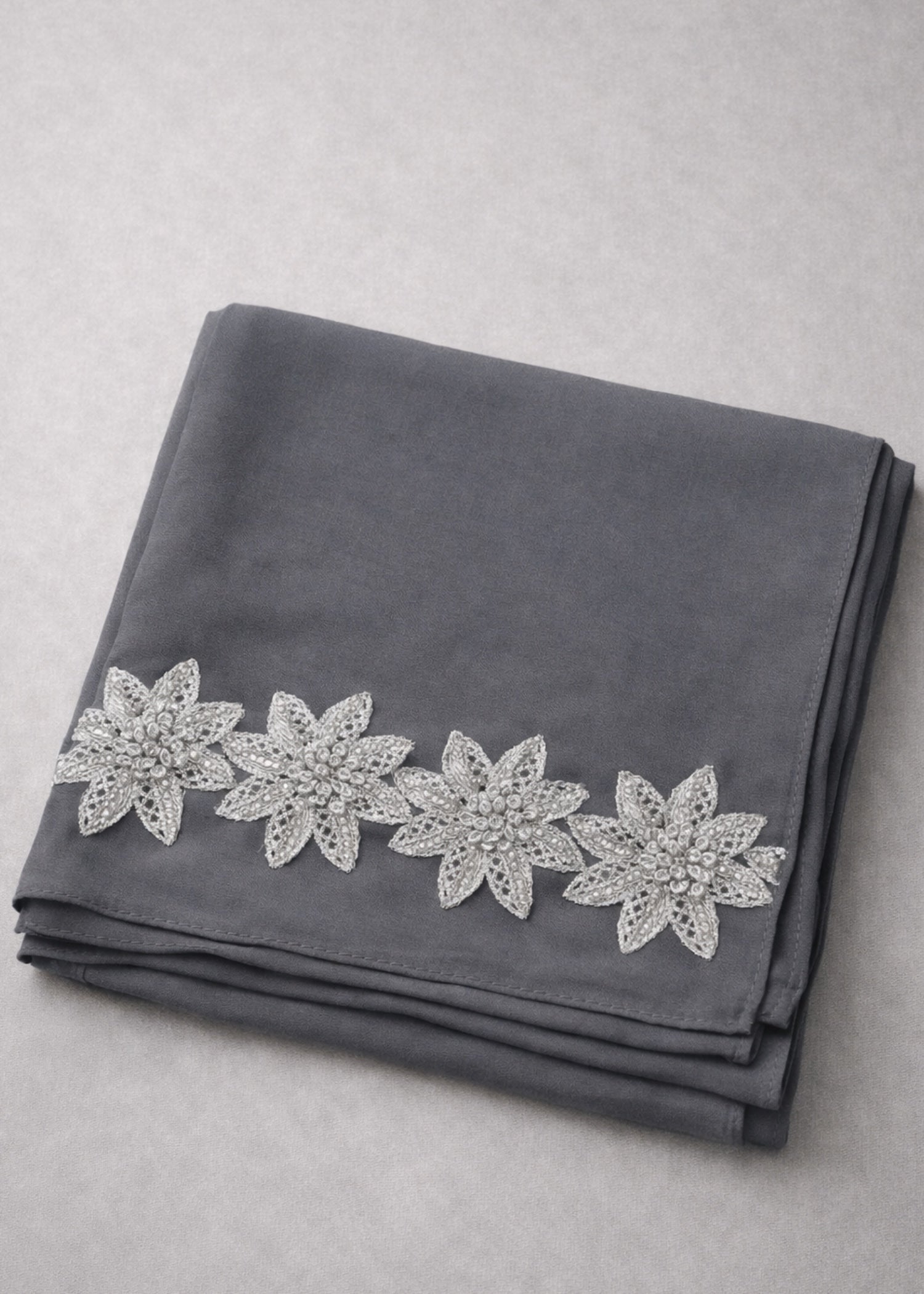 chiffon Hijab in Stone grey