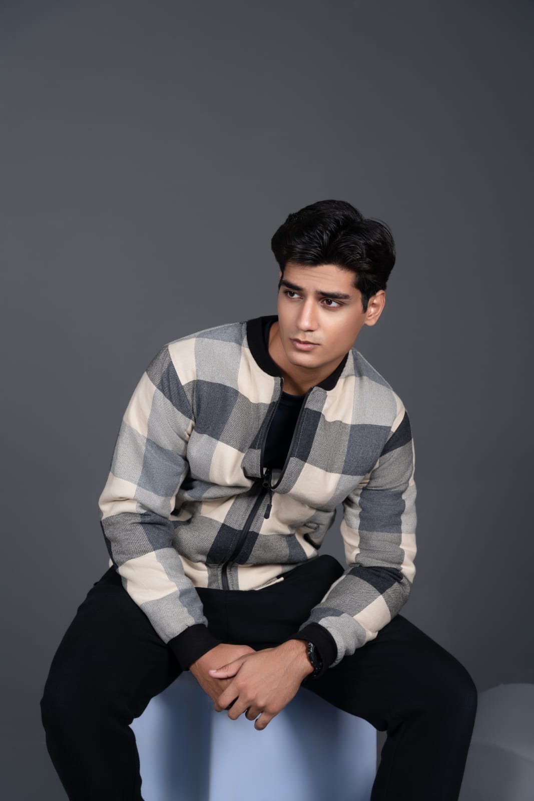 flannel Jacket in Cream