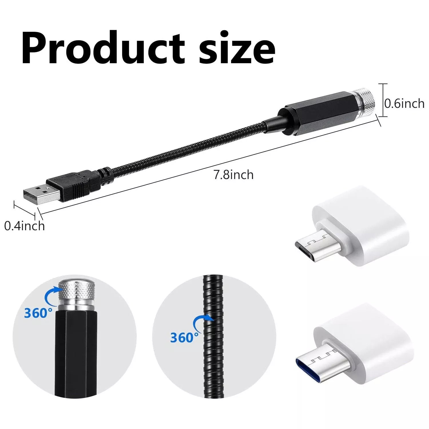 5V LED Galaxy Projector for Car