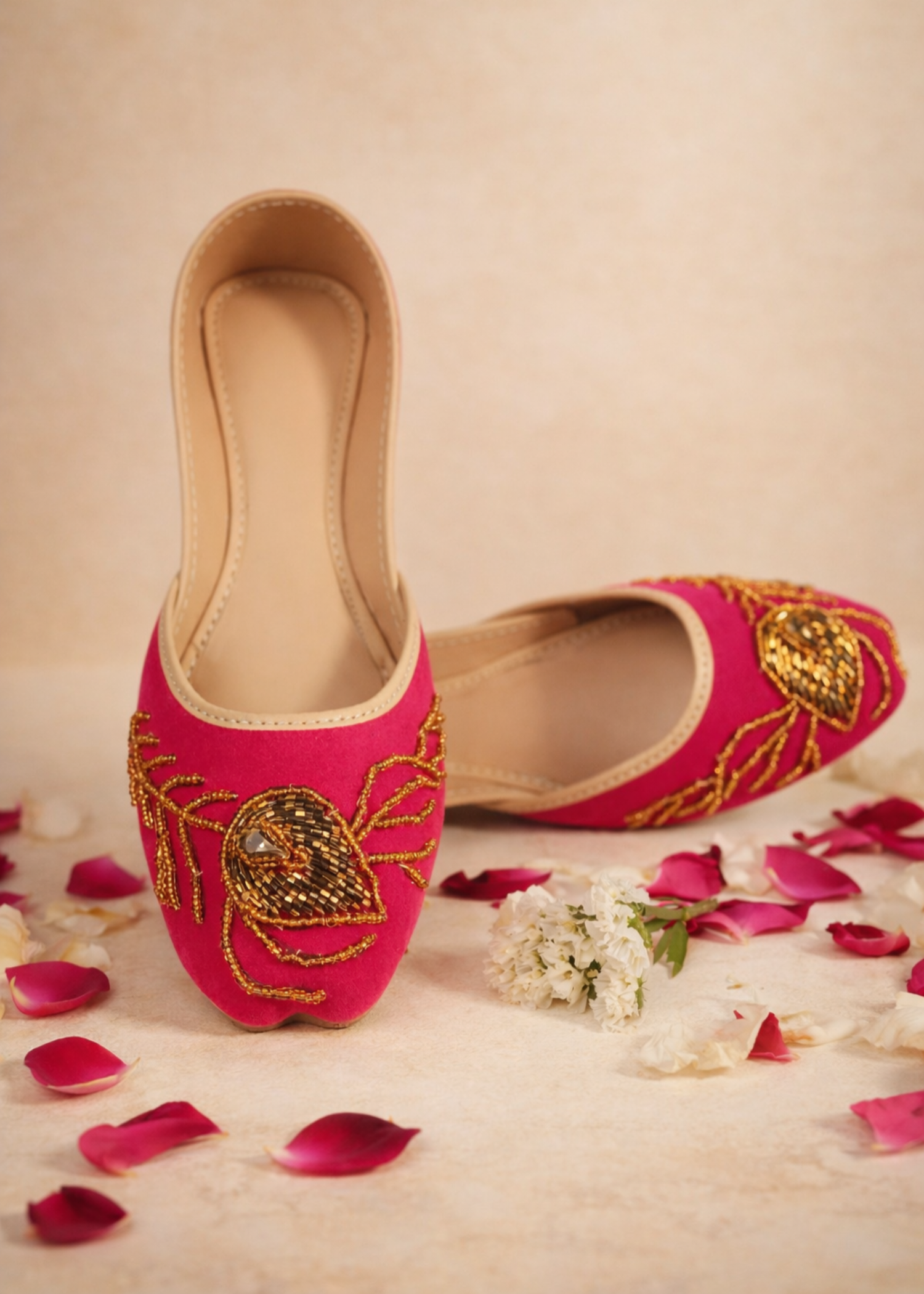 Khussa in Hot pink by - High Quality Women Khussa BLT6325