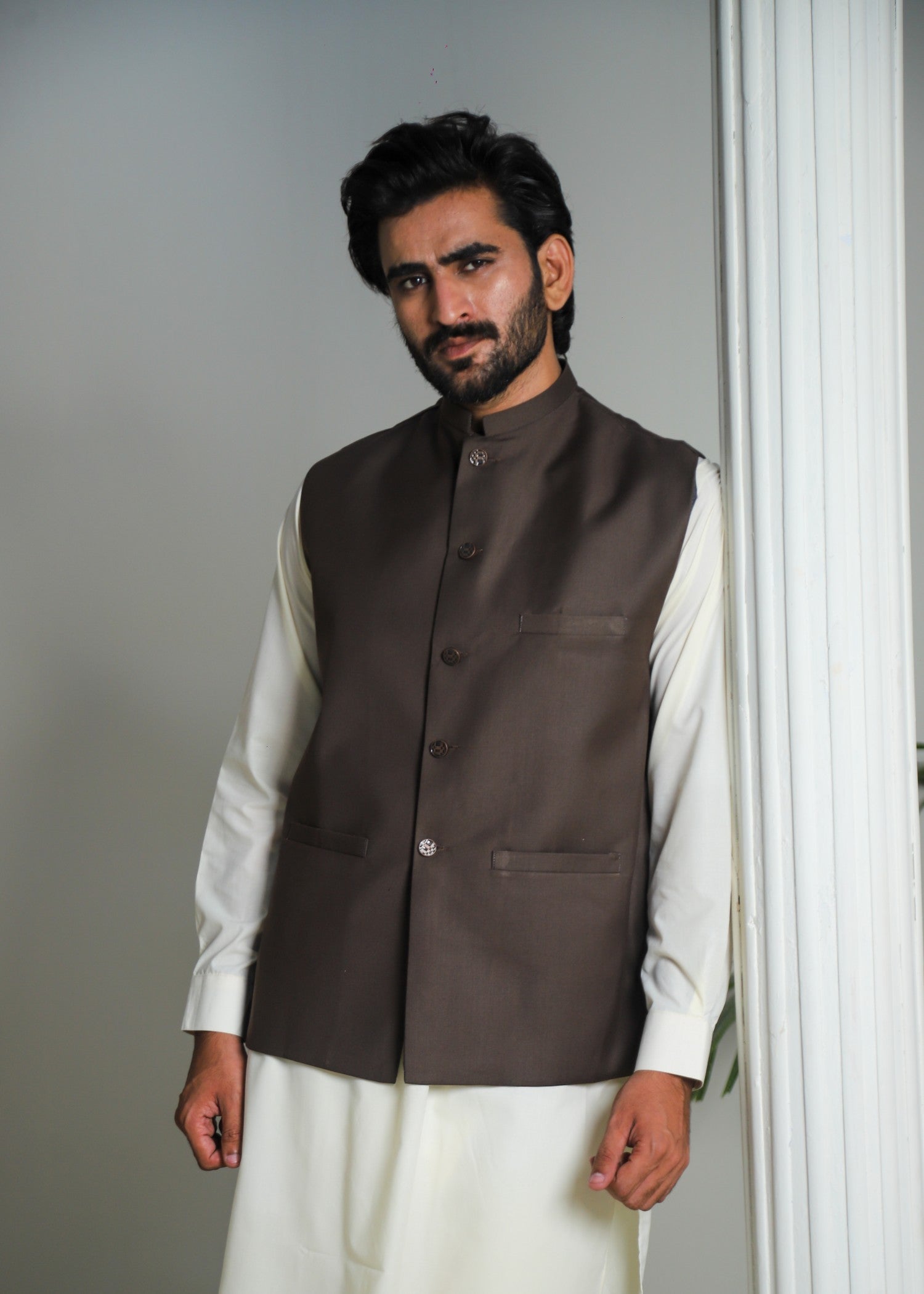 suiting Waistcoat in Chestnut brown