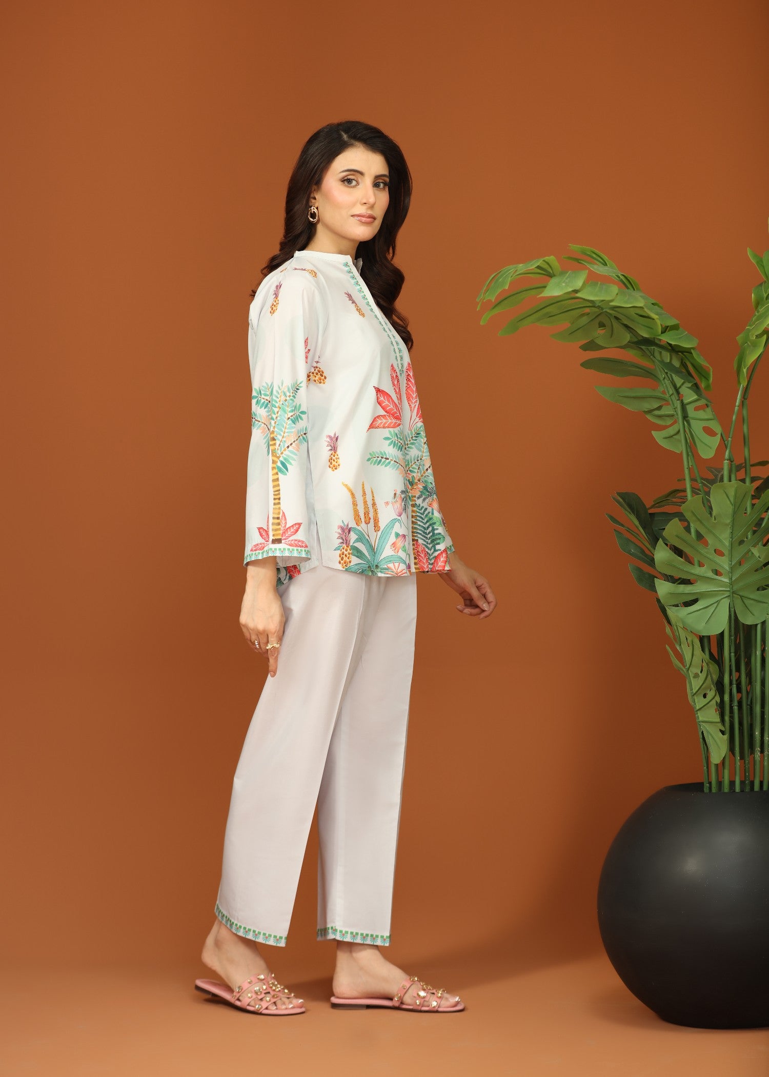 crepe silk Co ord Sets in Sky