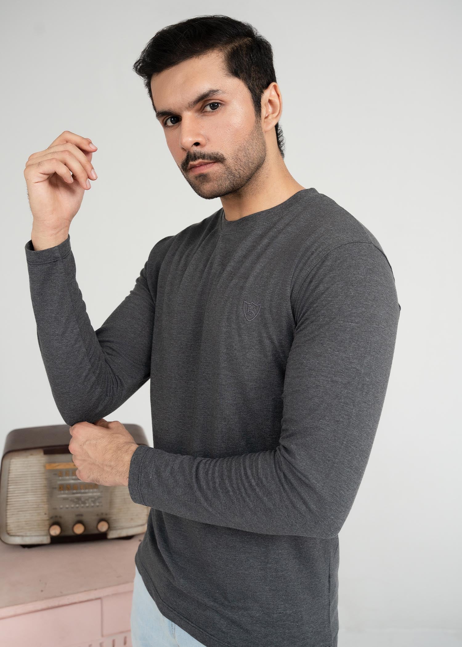 spandex T Shirt in Grey