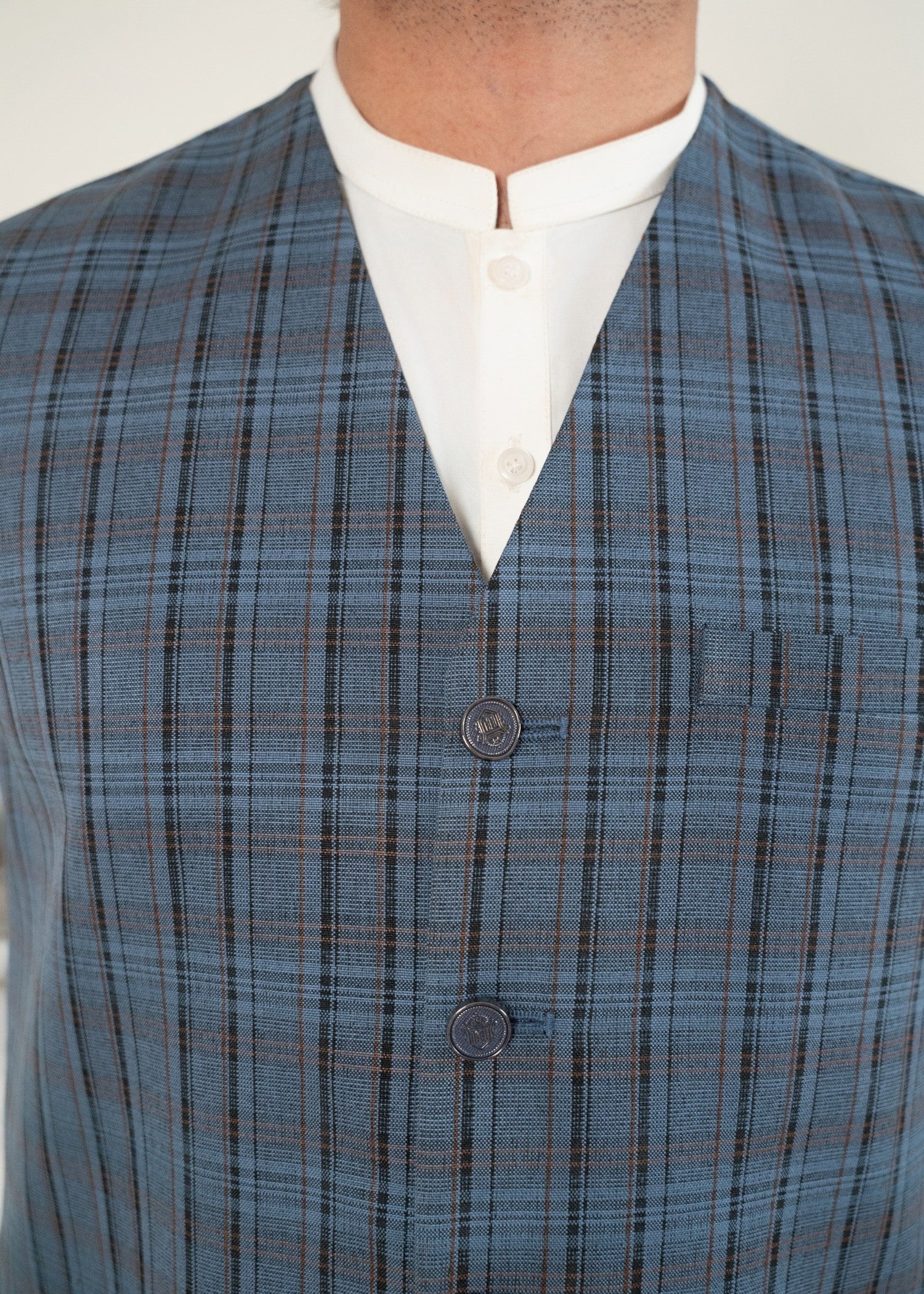 suiting Waistcoat in Ice blue