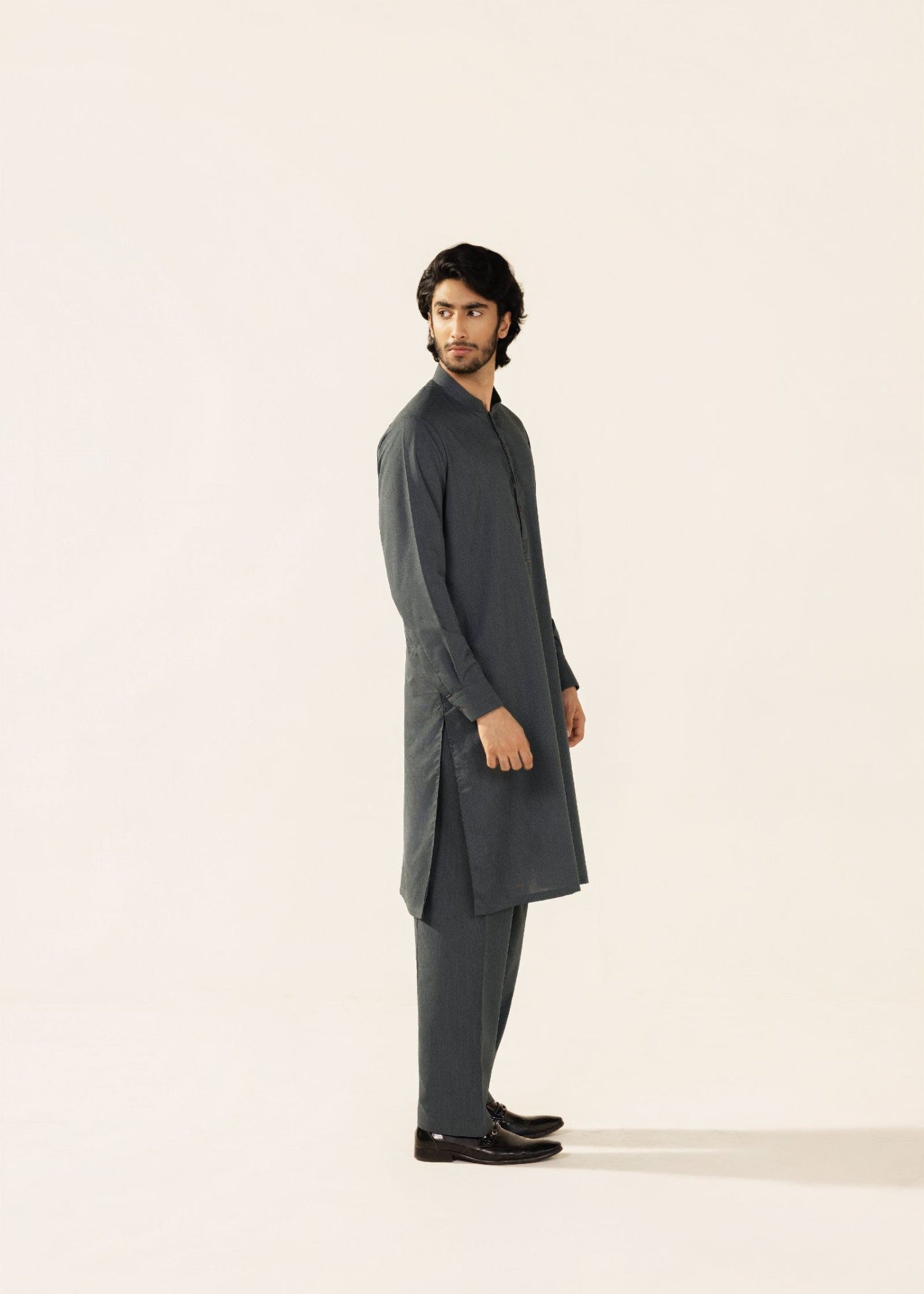 wash & wear Shalwar Kameez in Grey by Istor House Of Premium Fabrics