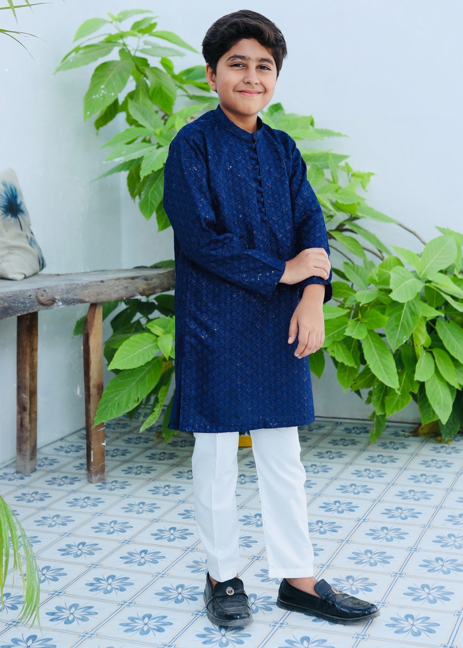 masuri Kurta in Cobalt blue