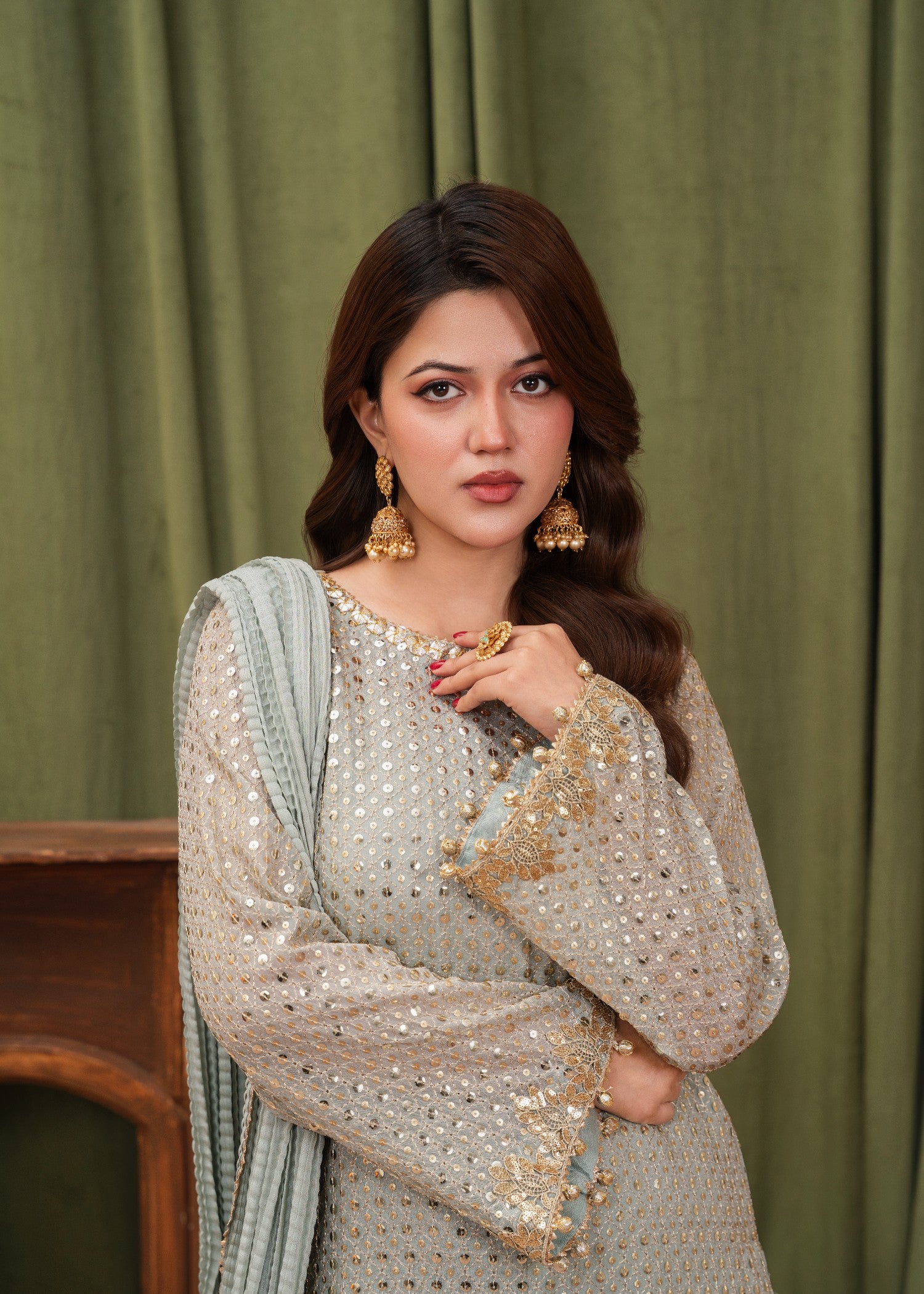chiffon Sharara in Grey