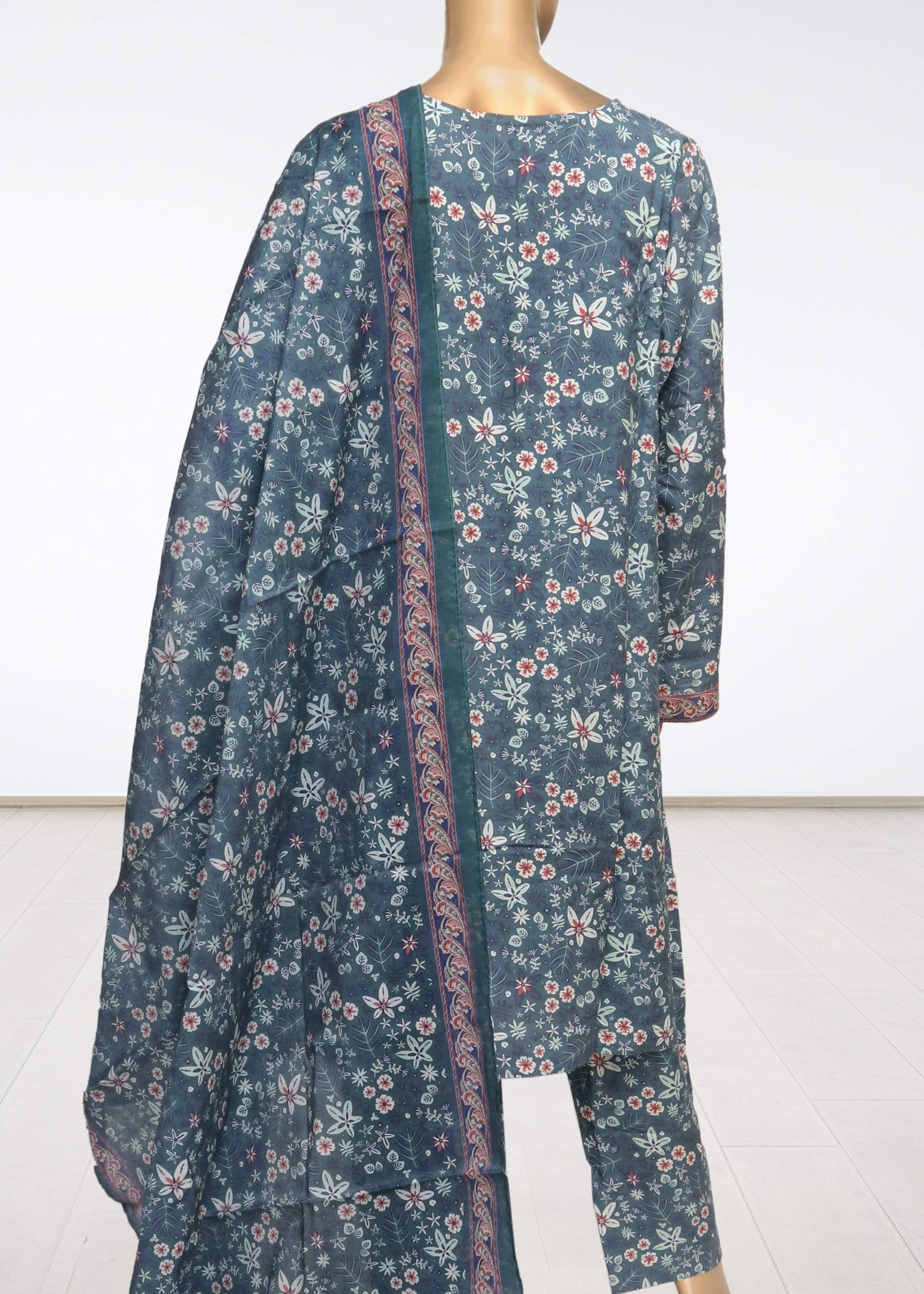 viscose raw silk Kurta Set in Teal