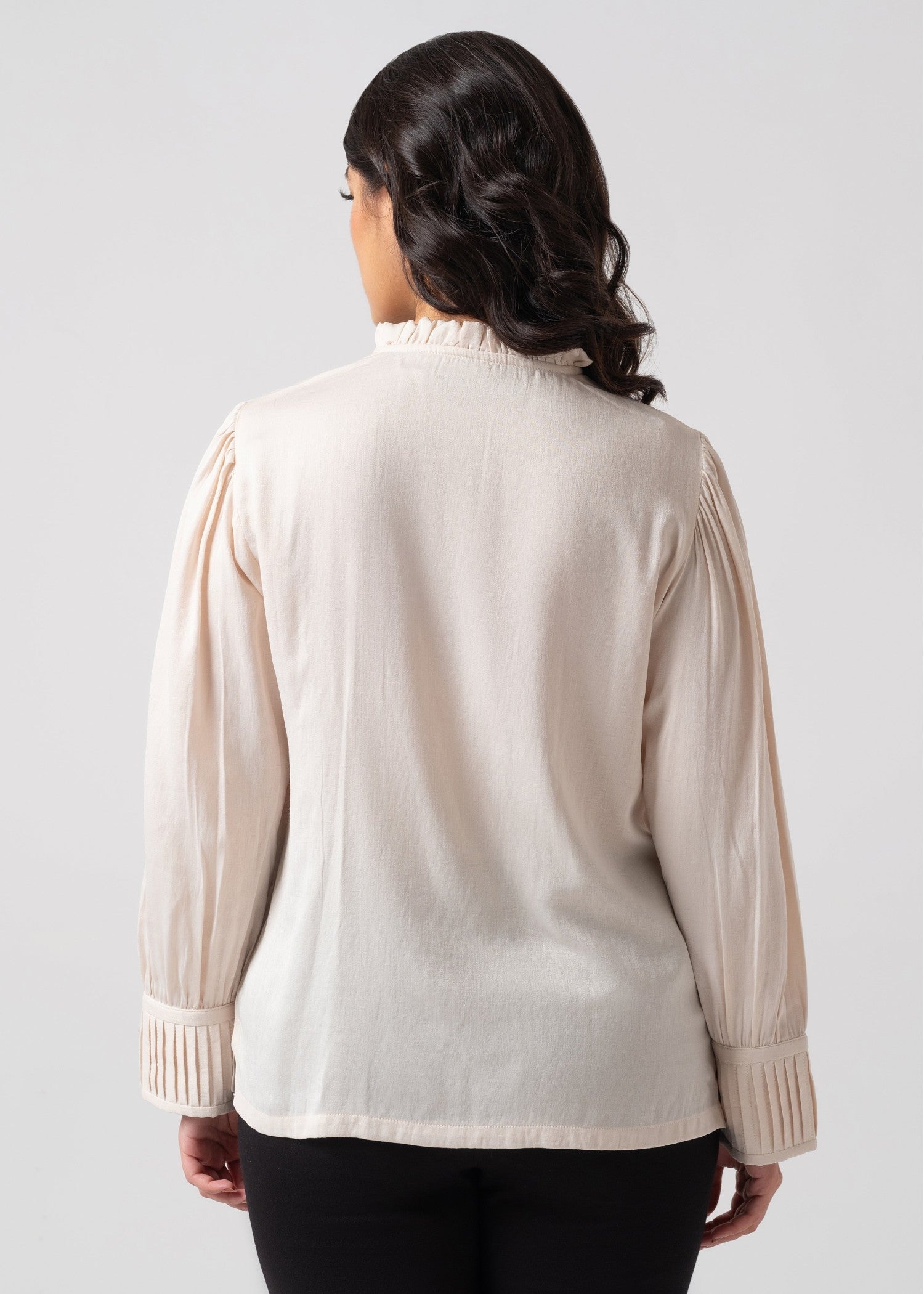 cotton silk Top in Cream