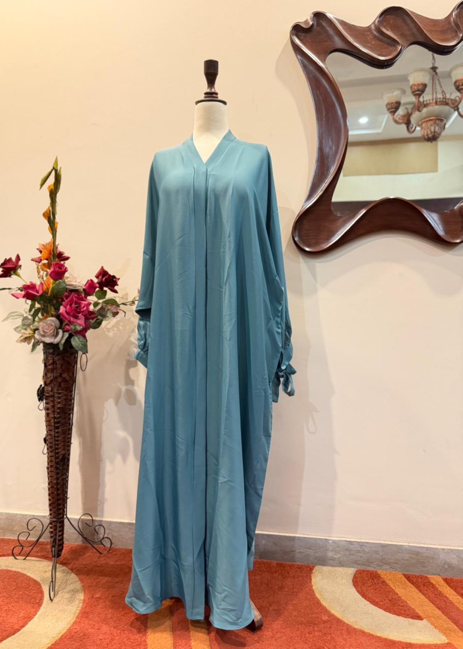nidha Abaya in Dark cyan