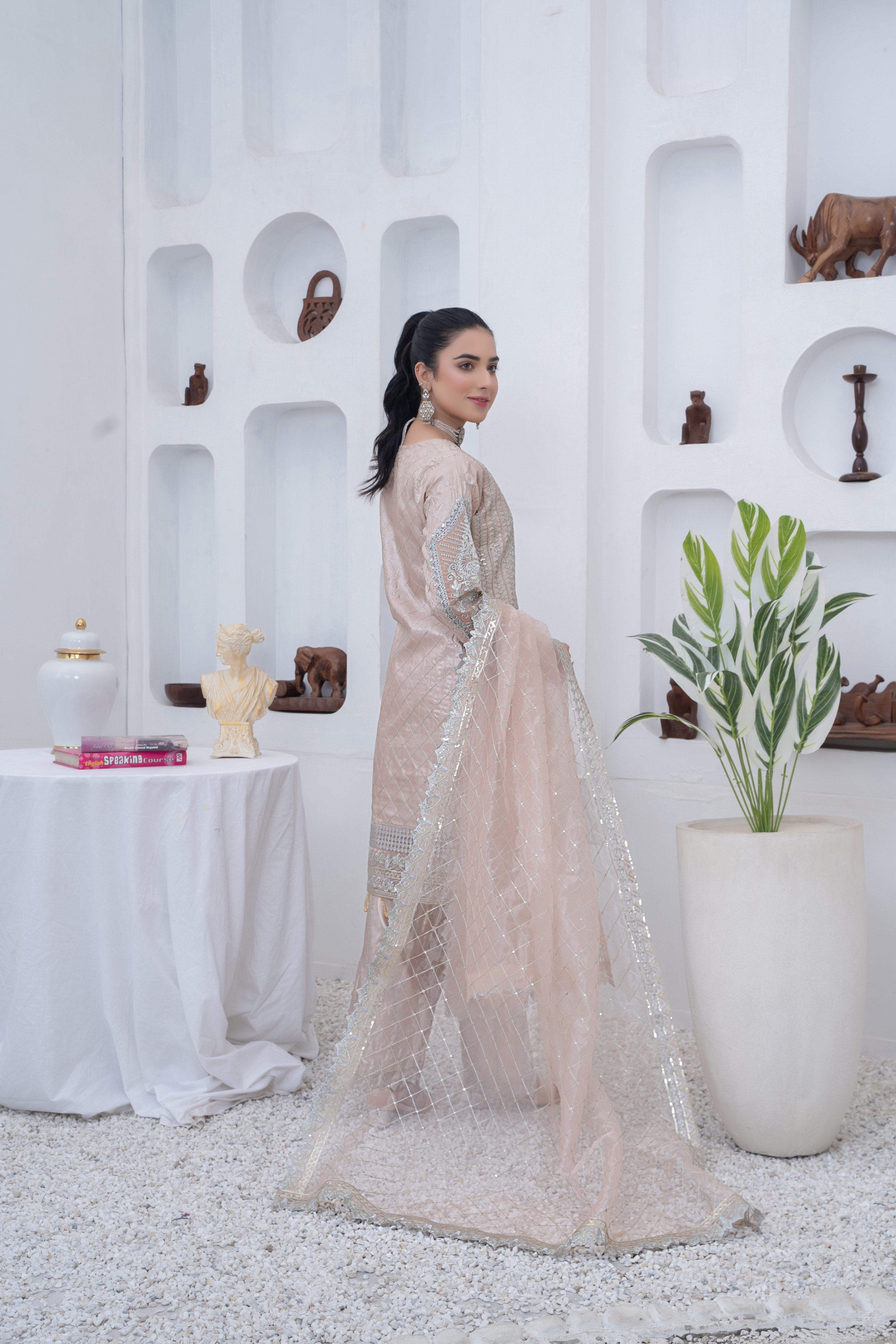 masuri Kurta Set in Beige