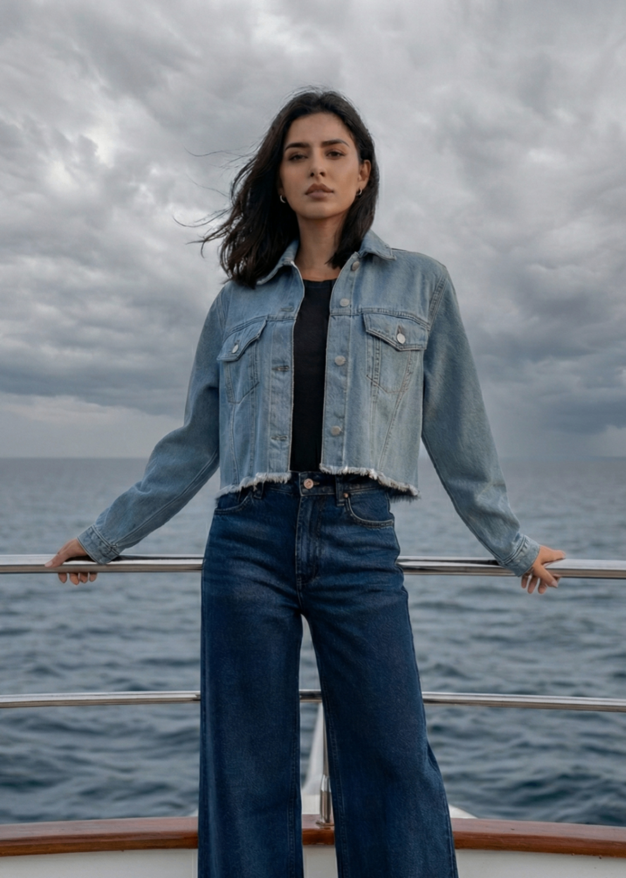 denim Jacket in Ice blue