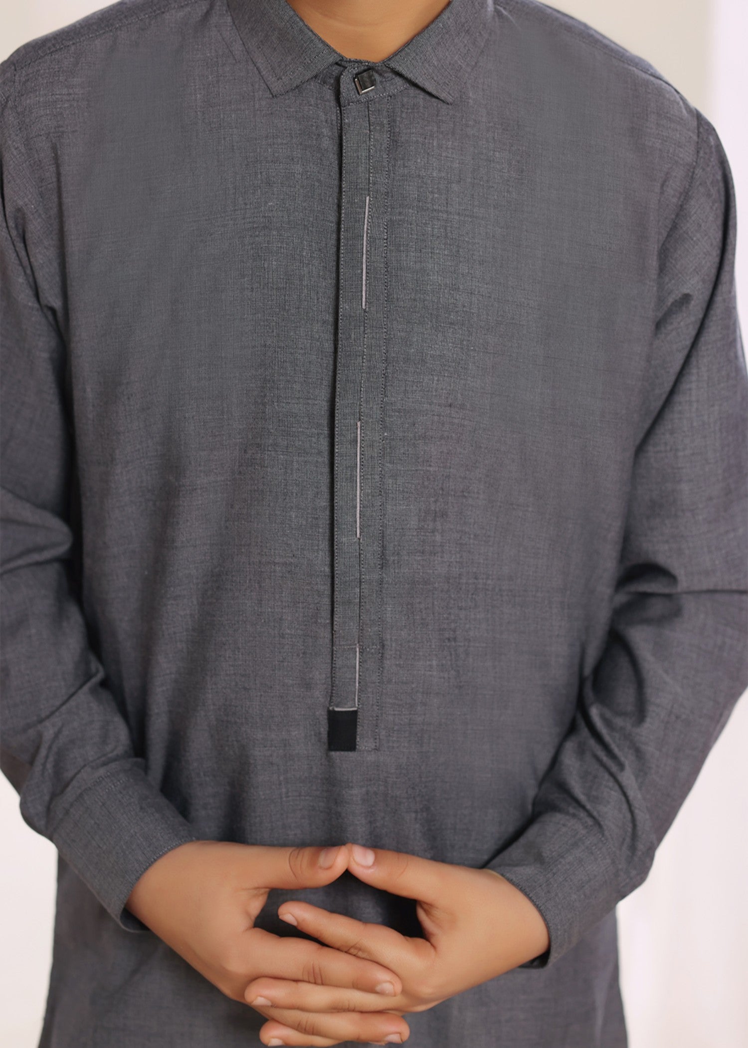 wash & wear Kurta Set in Dark grey