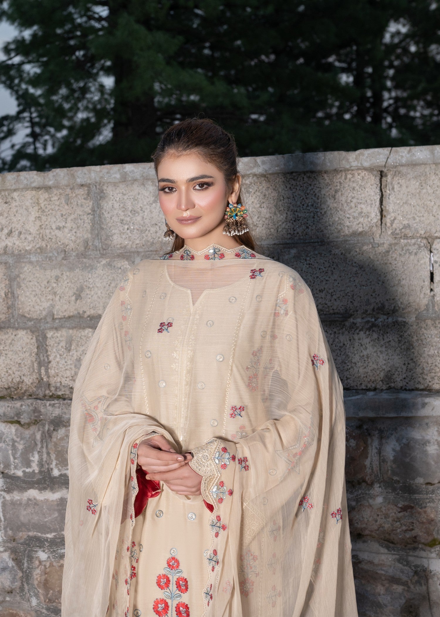 viscose Kurta Set in Beige