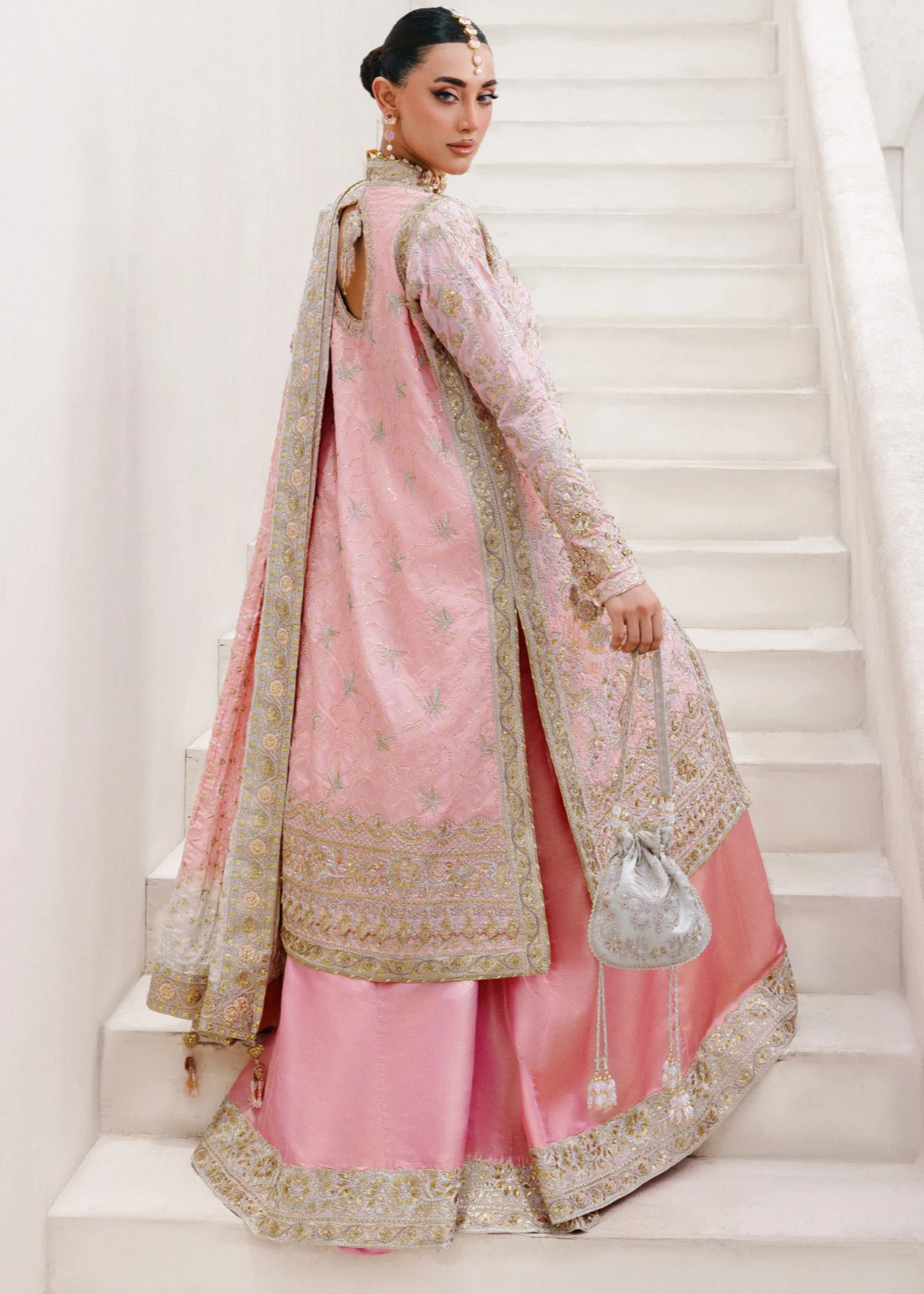 kattan silk Unstitched in Blush pink